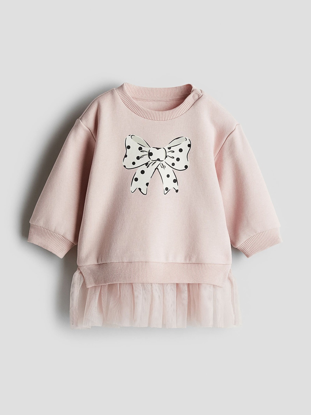 

H&M Infant Girls Tulle-Skirt Sweatshirt Dress, Pink