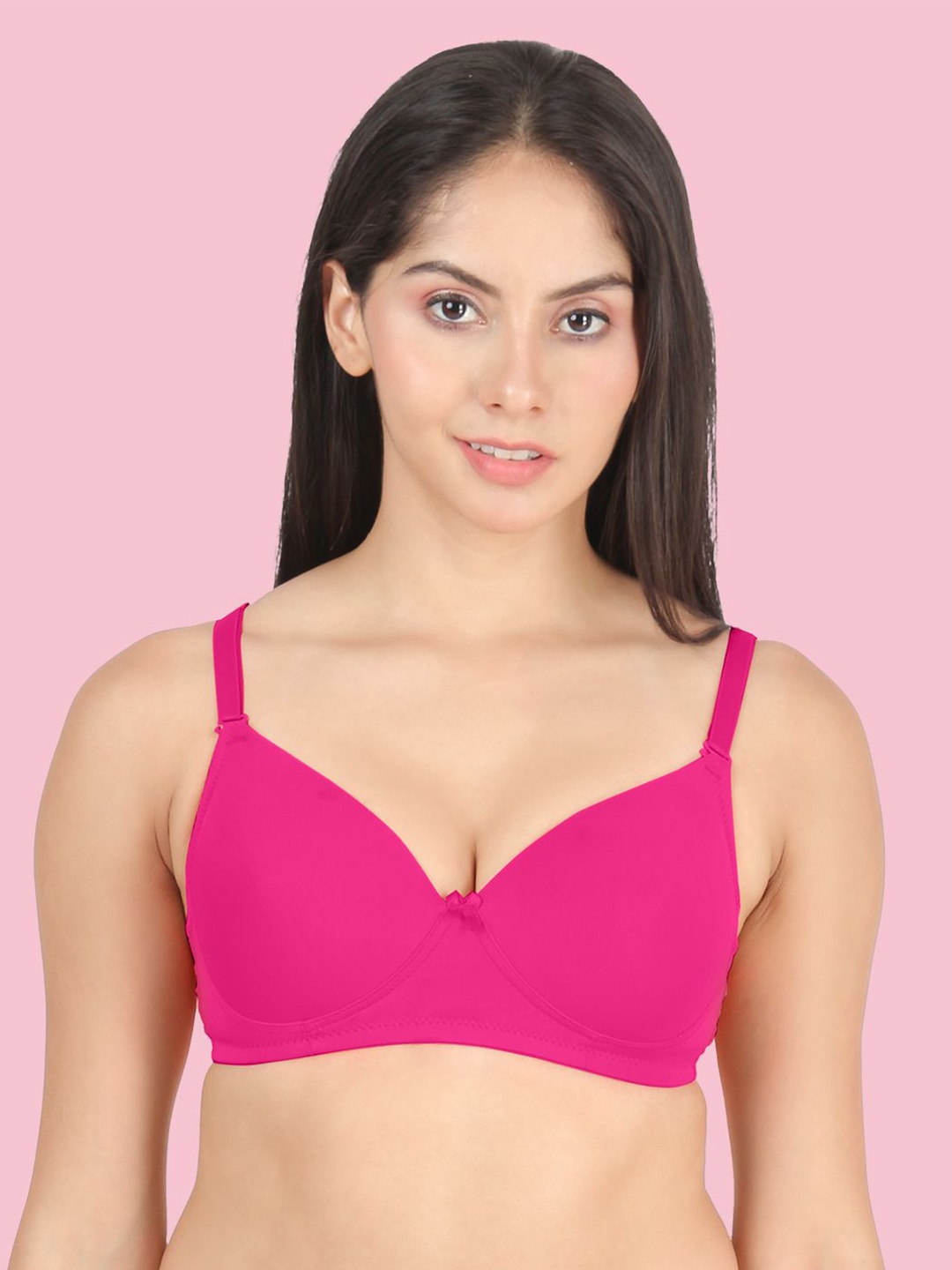 

Dressberry Lightly Padded Everyday T-Shirt Bra, Fuchsia