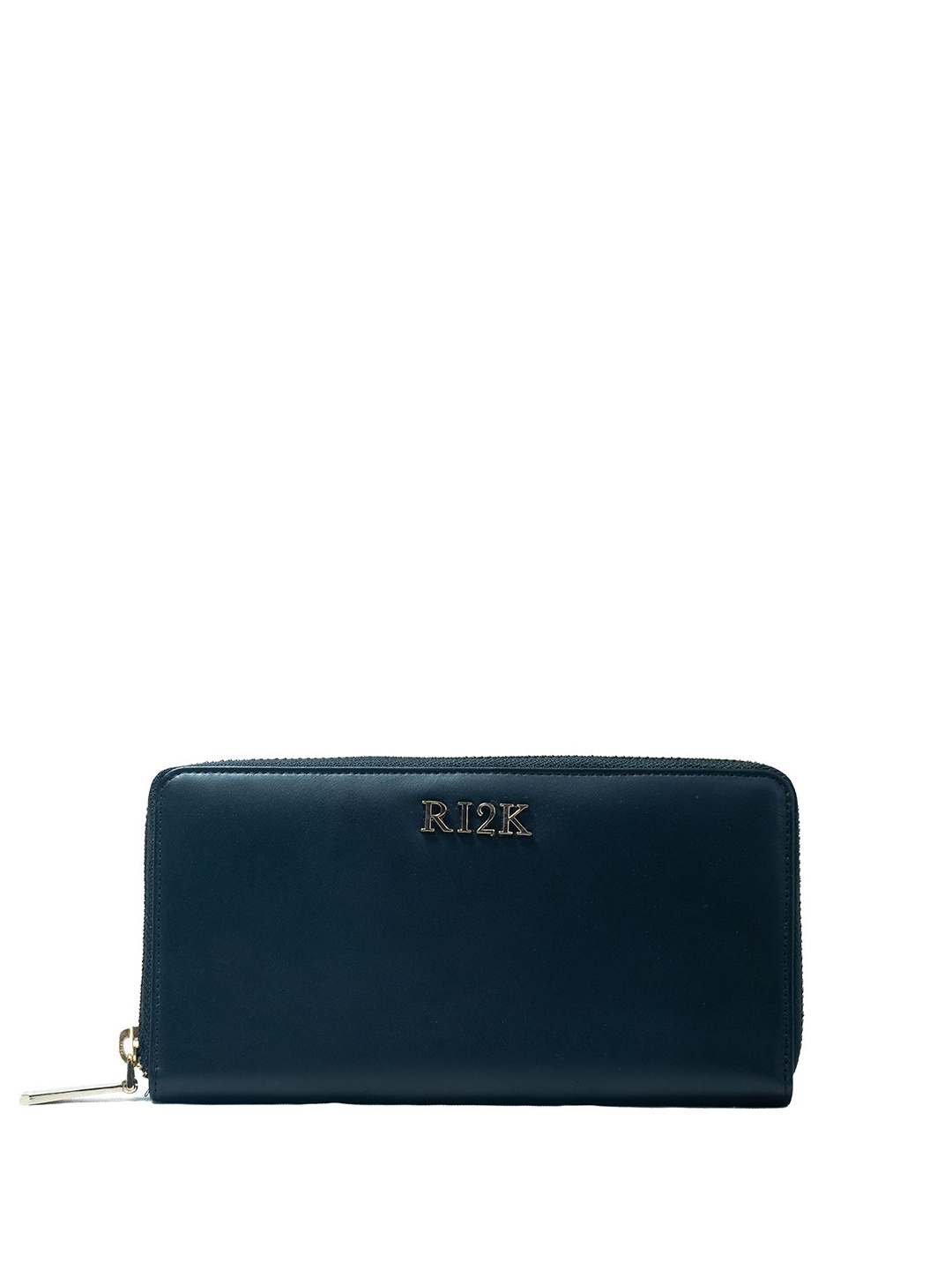 

RI2K LONDON Women Leather Zip Around Wallet, Navy blue