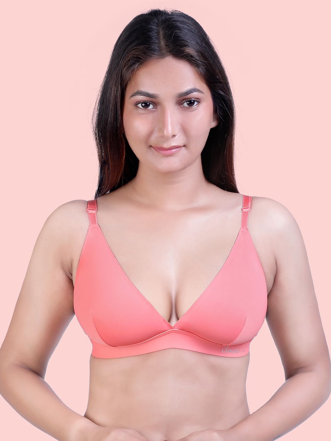 

Amour Secret Women Full Coverage Bralette Bra, Coral