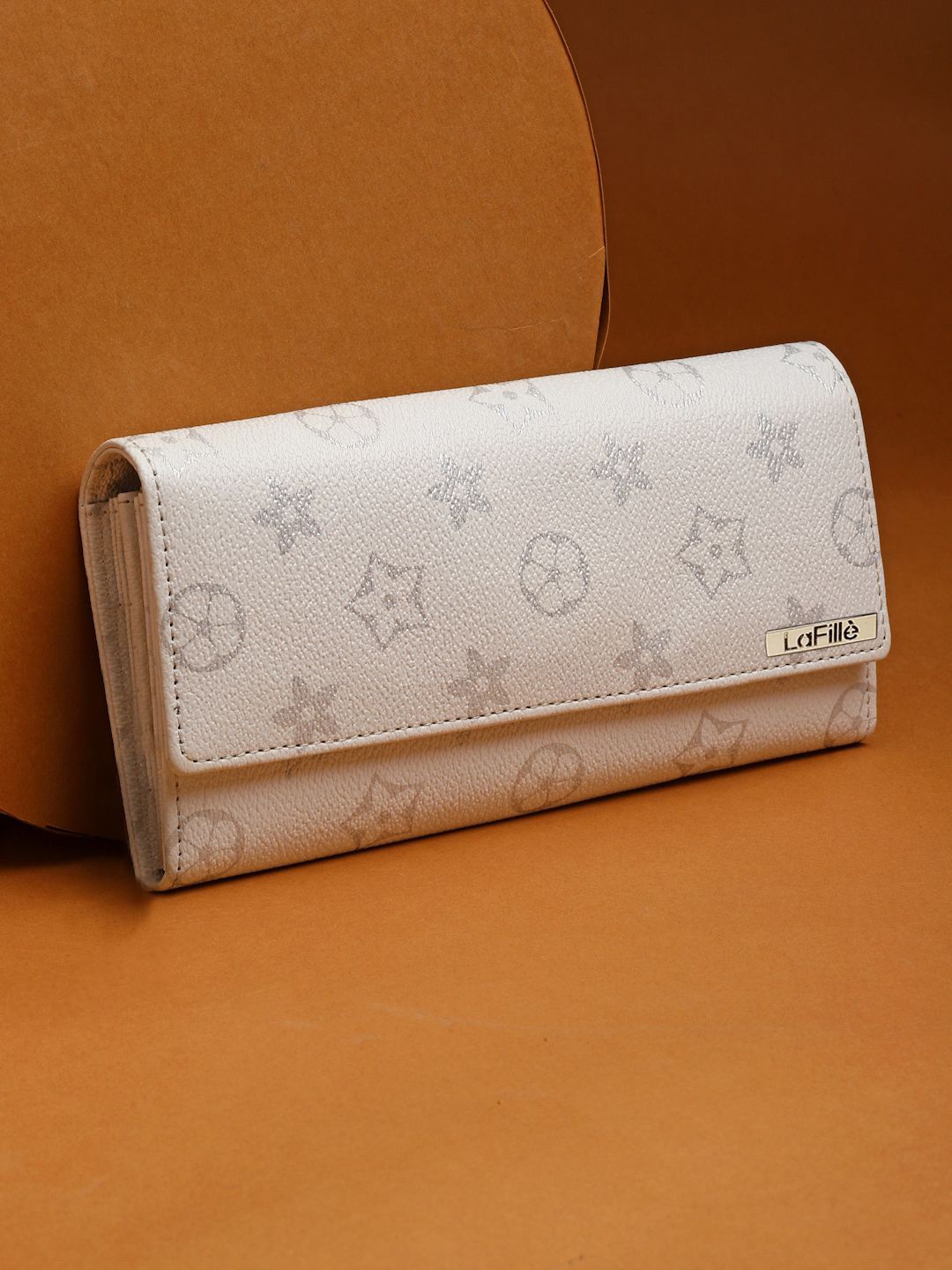 

LaFille Printed Two Fold Wallet, White