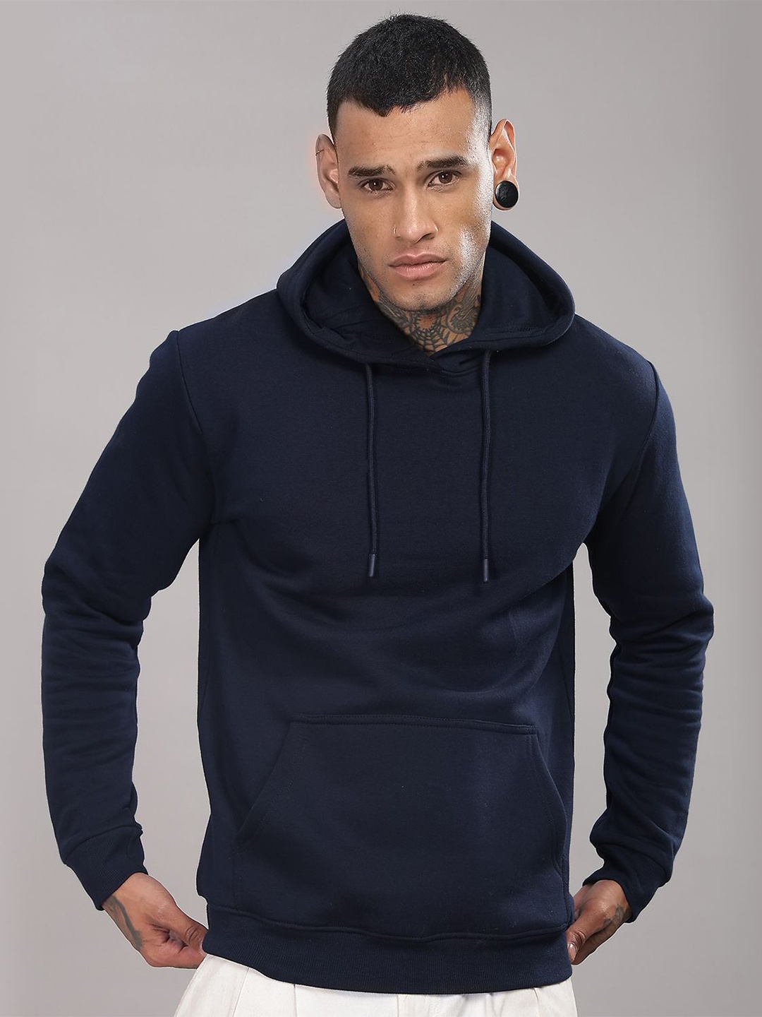 

ADRO Men Hooded Pullover Sweatshirt, Navy blue