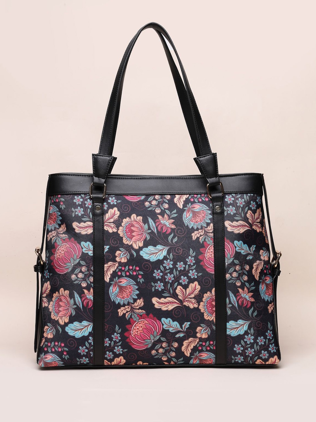 

Sangria Women PU Printed Shoulder Bag, Black