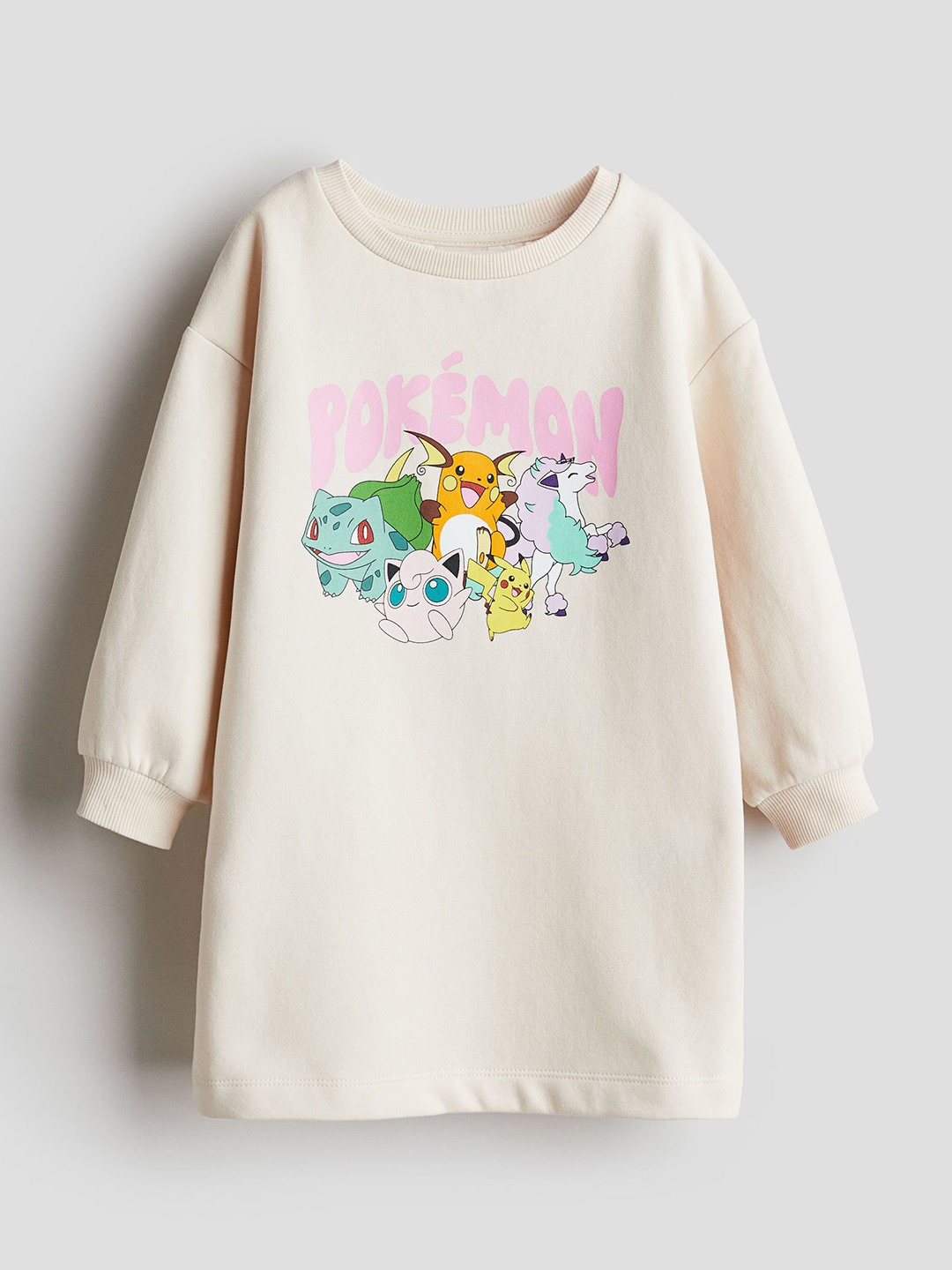 

H&M Girls Printed Sweatshirt Dress, White
