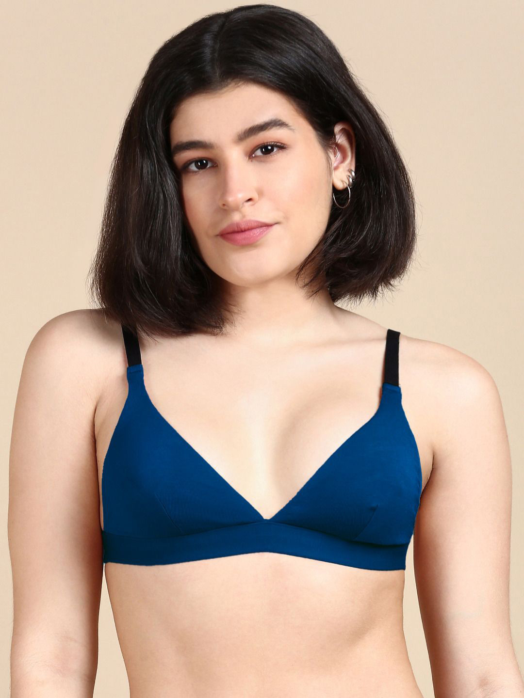 

&CIRCUS Women Solid Half Coverage Everyday Bra, Blue