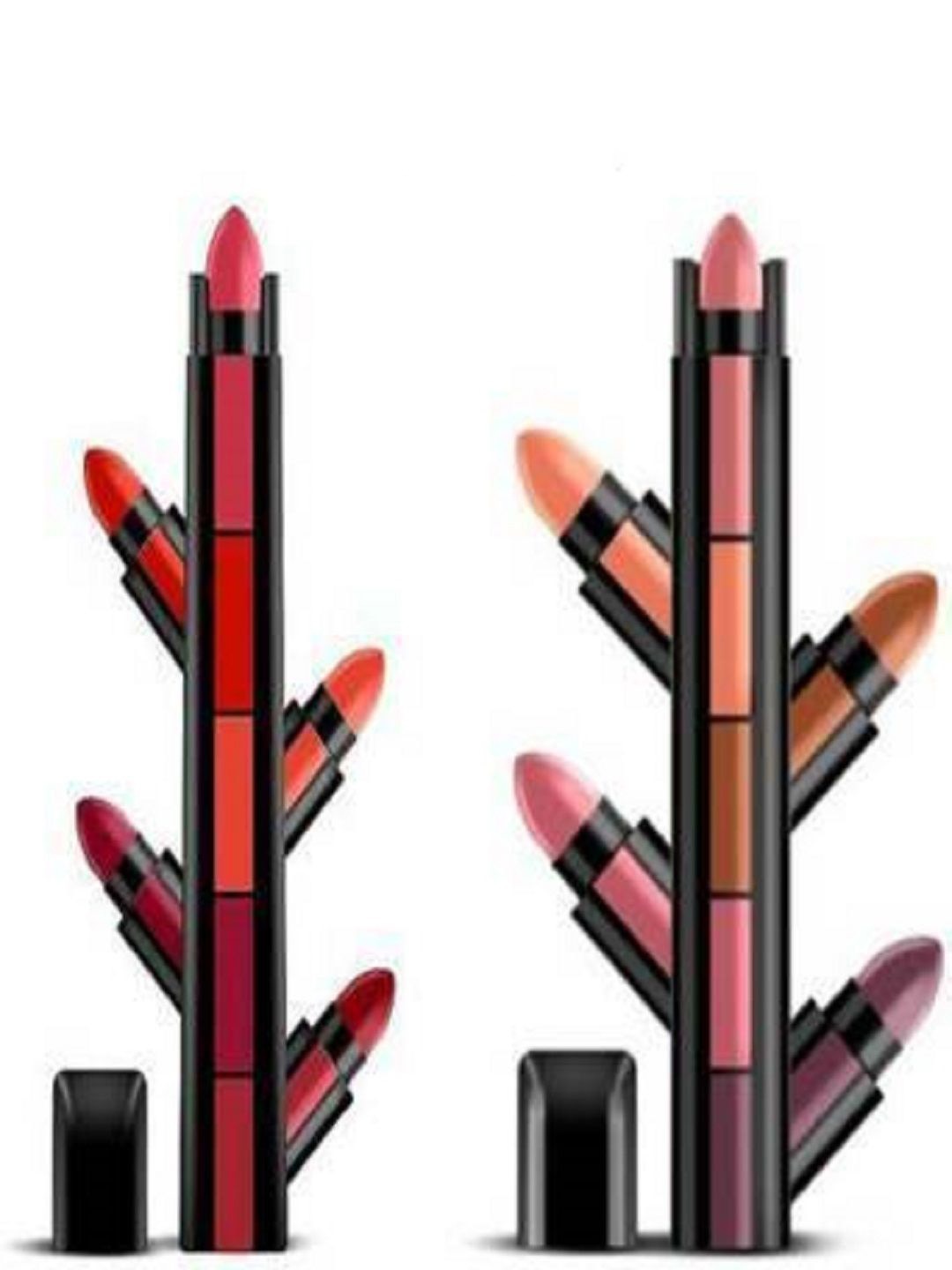 

NYN Set Of 2 5 In 1 Forever Enrich Matte Lipstick- 15g- The Fab Red & Nude Edition, Multi