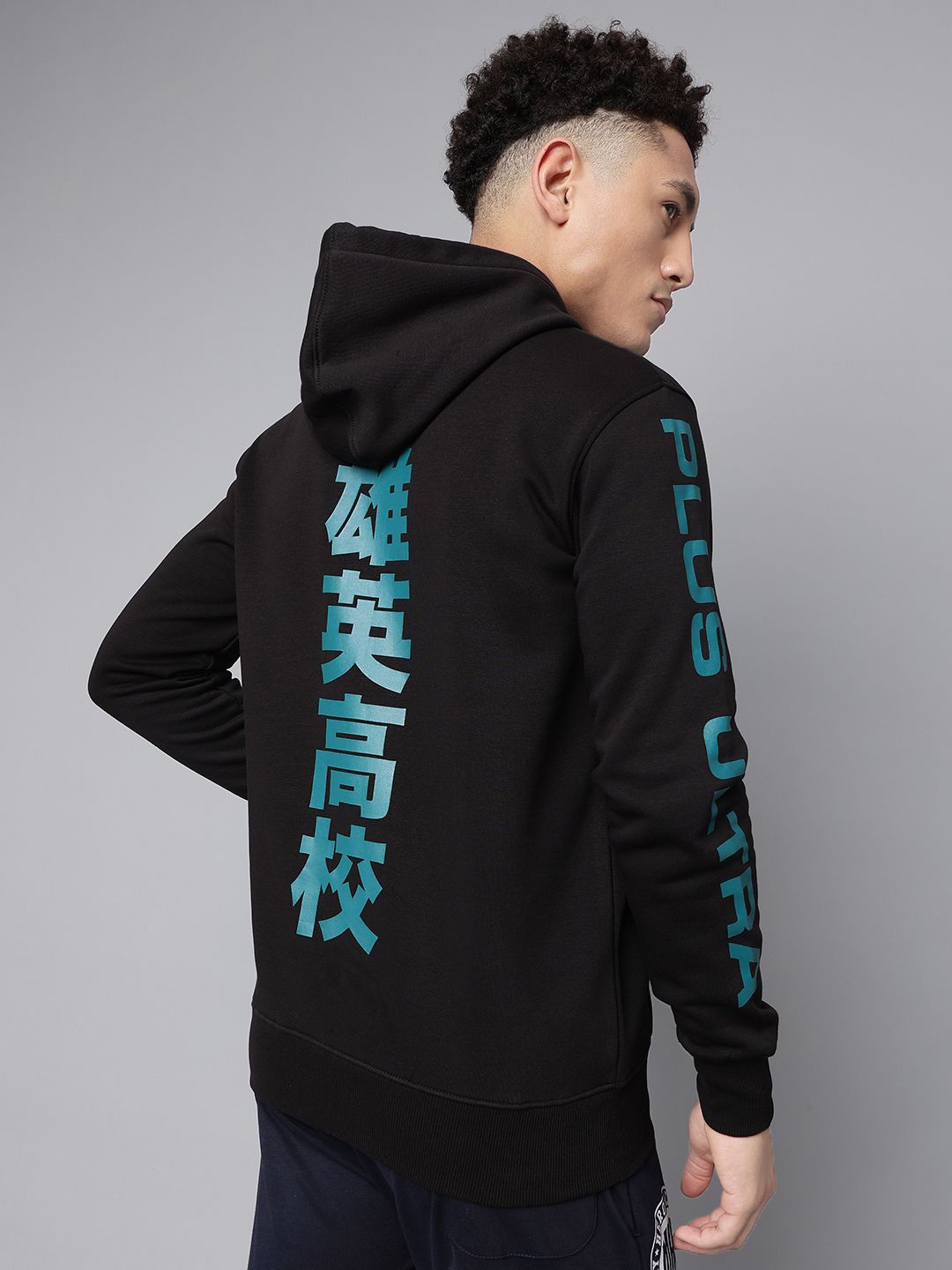 

Free Authority Men Graphic Printed Hood Cotton Pullover Sweatshirt, Black