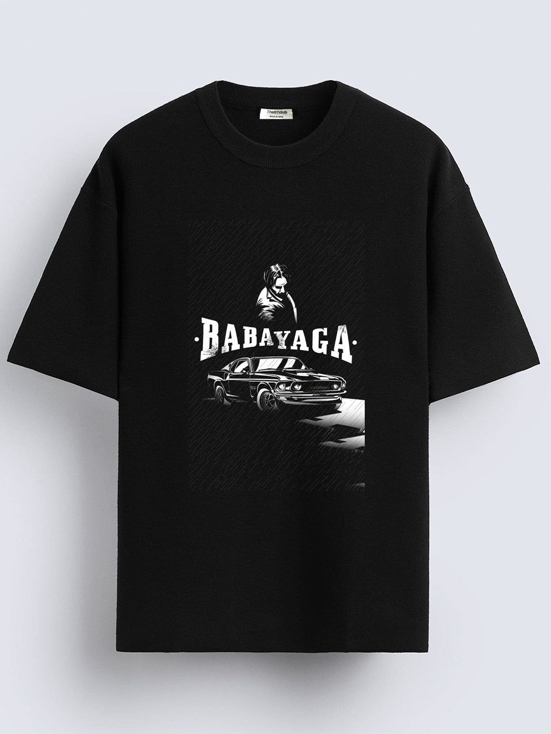 

TheBTclub Men Printed Drop-Shoulder Sleeves Activchill T-shirt, Black