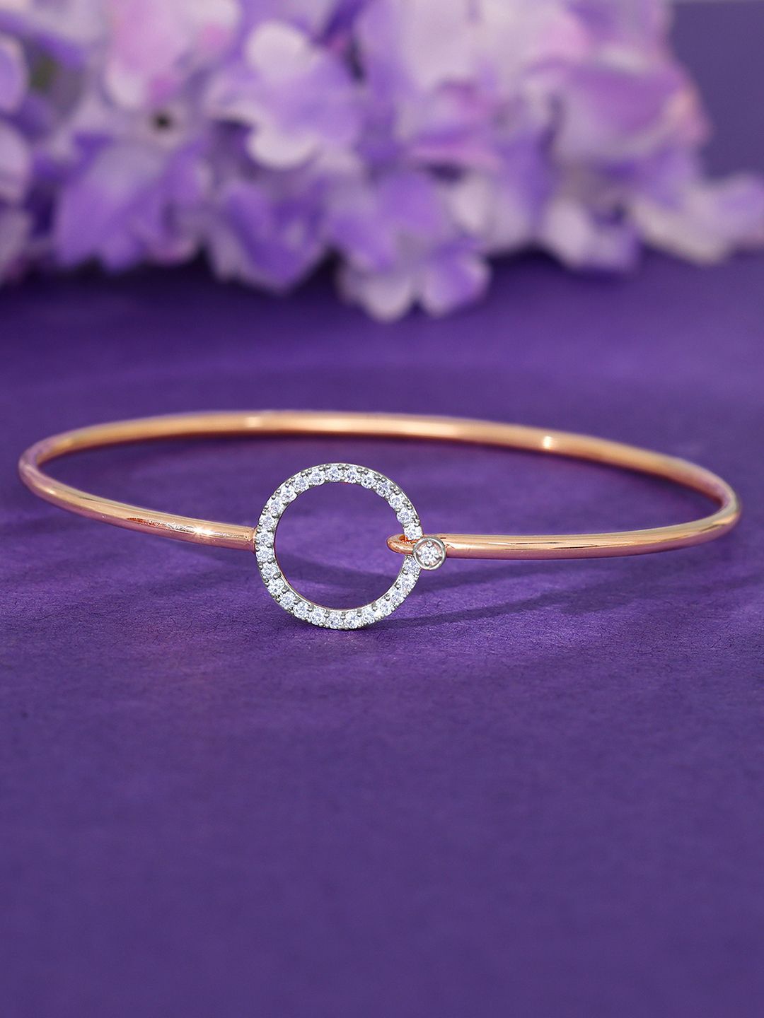 

GIVA 18K Rose Gold Stark Diamond Bracelet-4.9gm