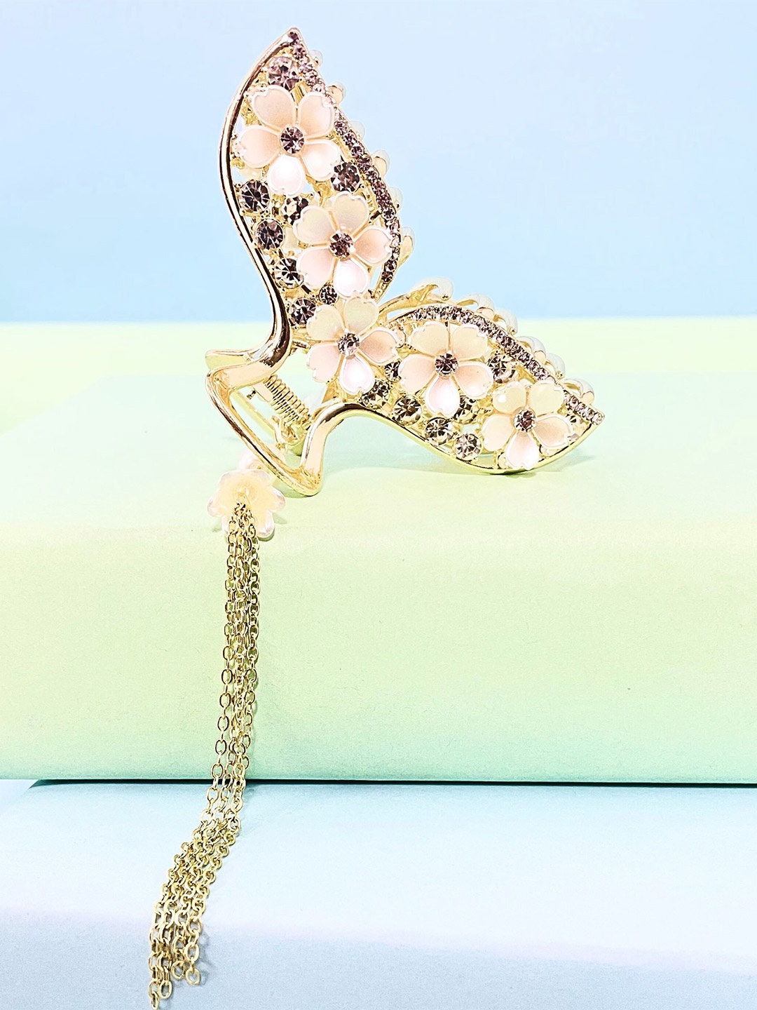 

MANSIYAORANGE Women Embellished Claw Clip, Yellow