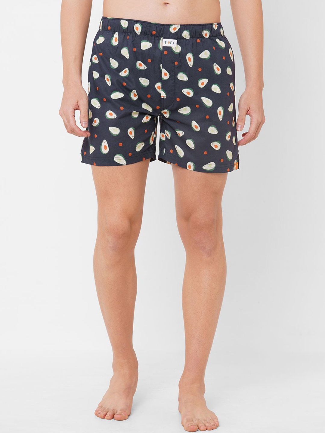 

evolove Printed Cotton Boxers MBSWCNYW21-A1010, Navy blue