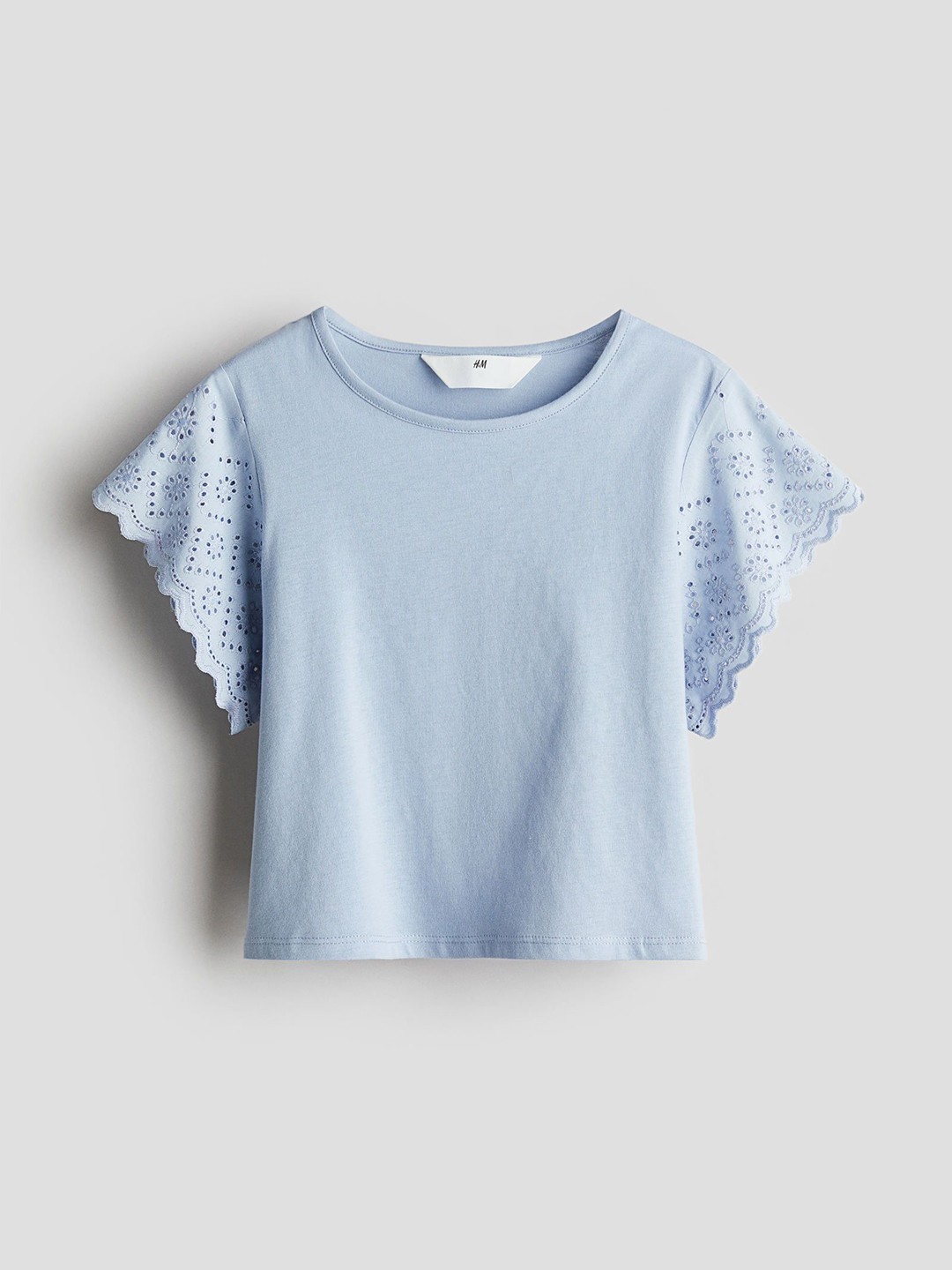 

H&M Girls Flutter Sleeved Tops, Blue