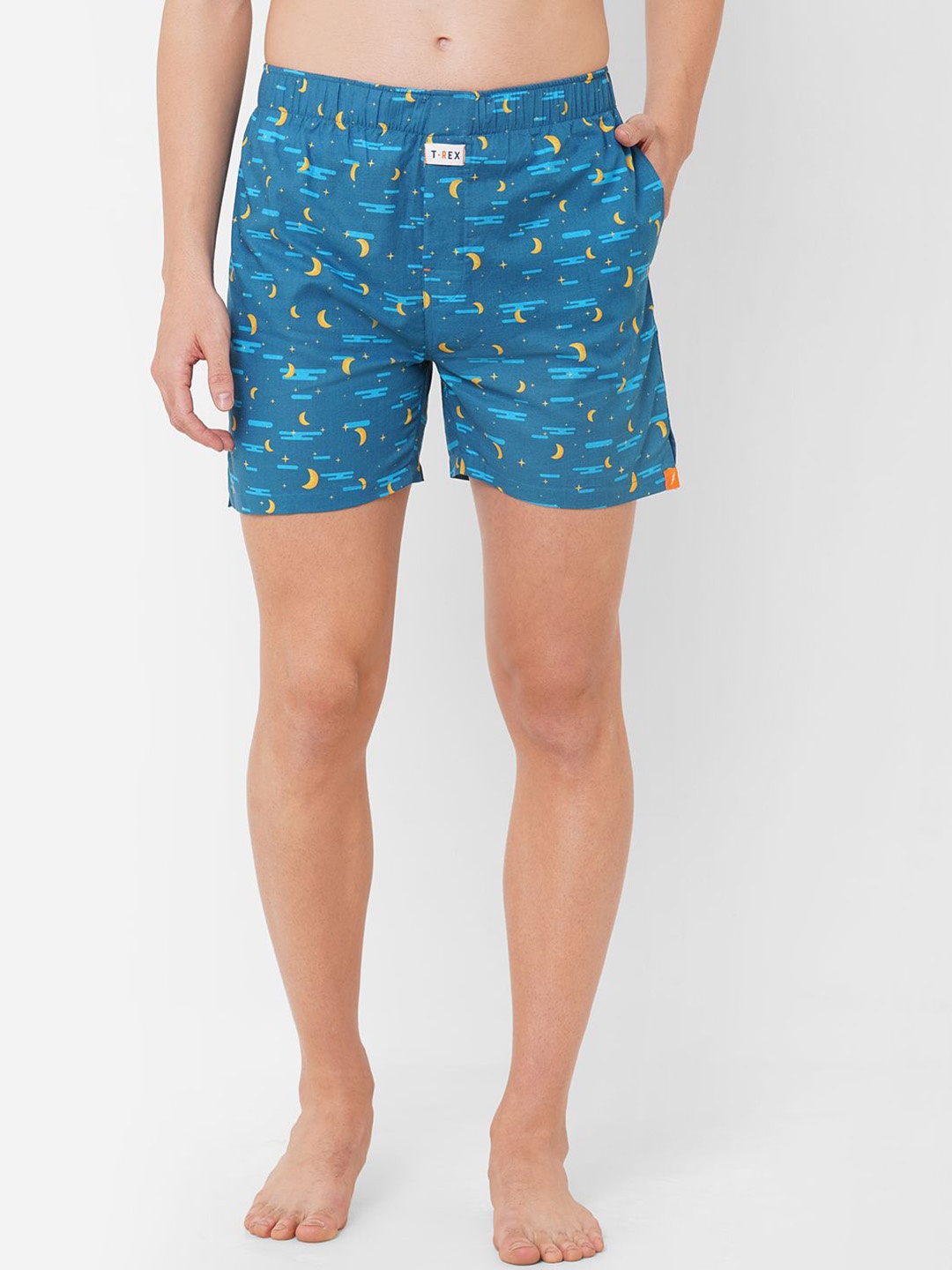 

evolove Men Printed Cotton Boxers MBSWCBEW21-A1004, Blue