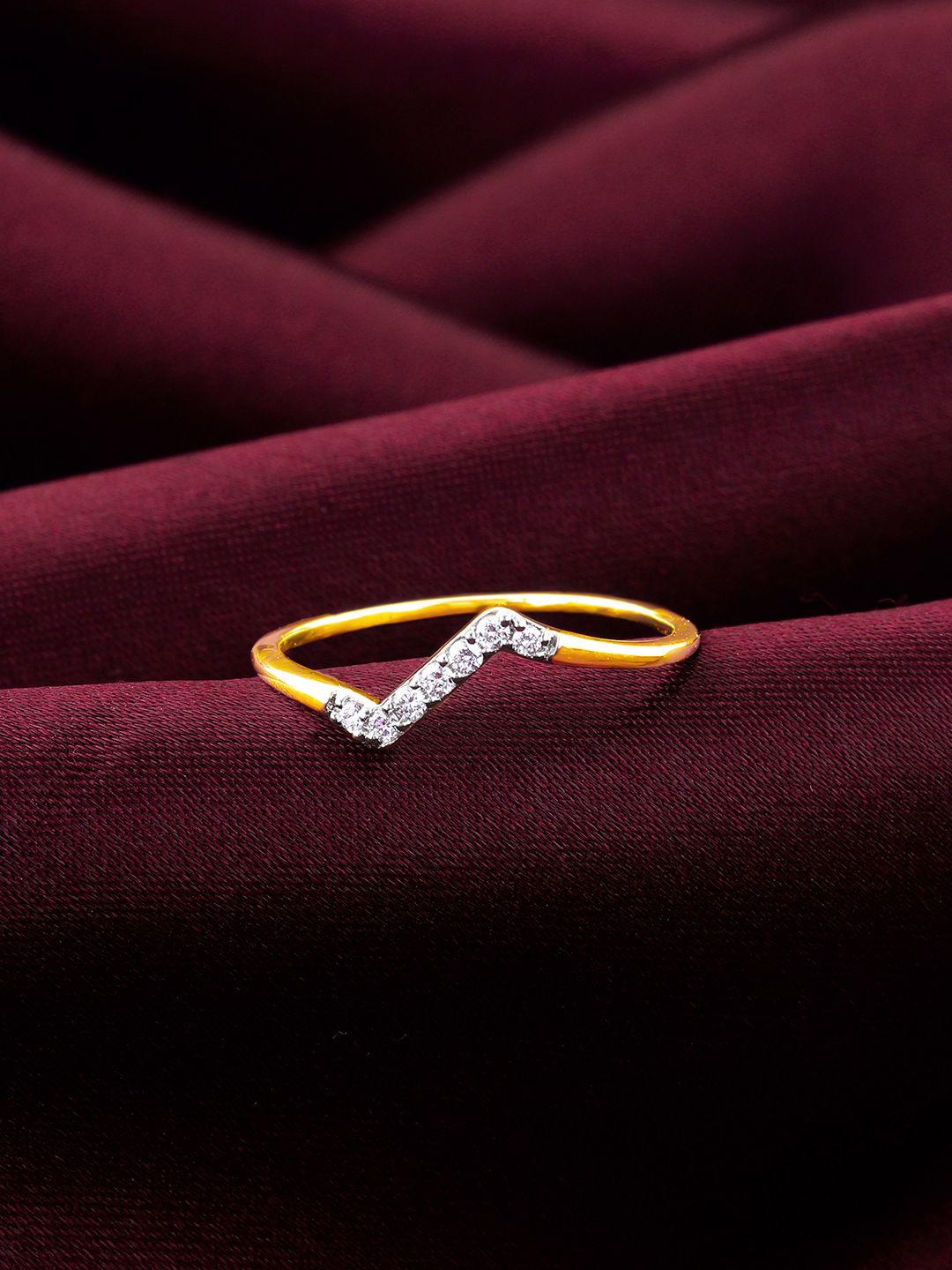 

GIVA 14K Gold Diamond Ring