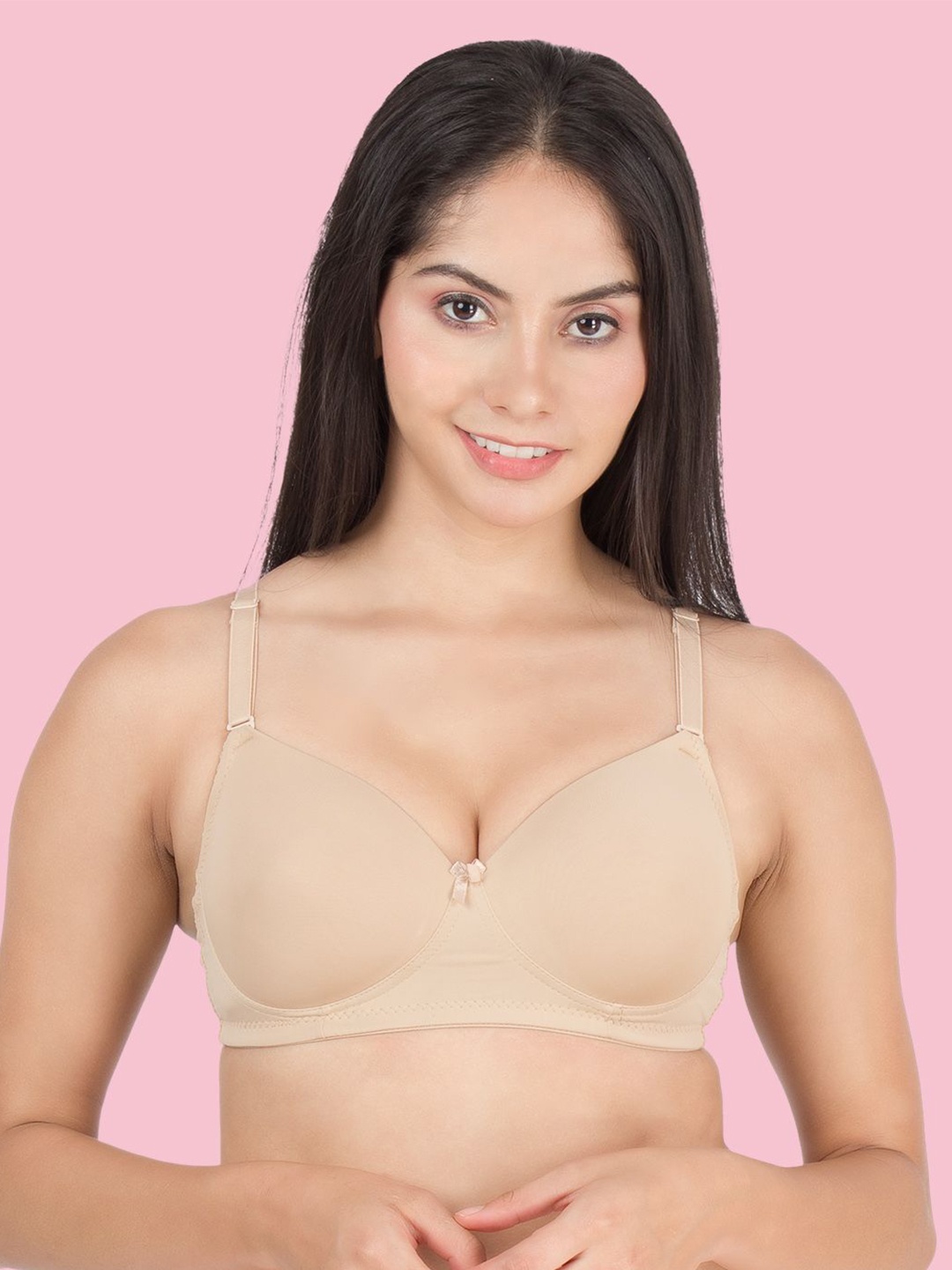 

Dressberry Lightly Padded Everyday T-Shirt Bra, Beige