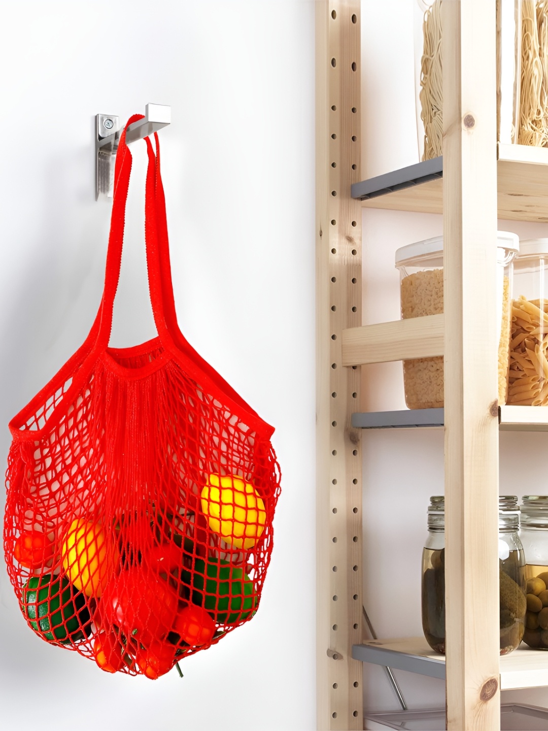 

UMAI Red Regular Multi-Utility Cotton Mesh Storage Organiser