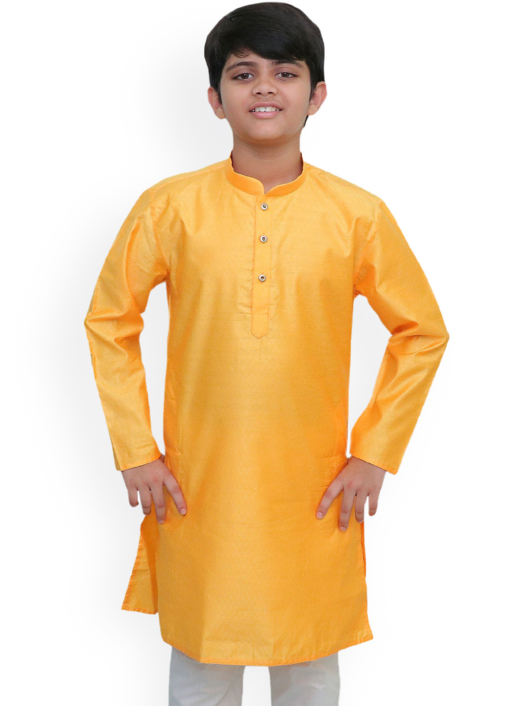 

BAESD Boys Thread Work Dobby Kurta, Yellow