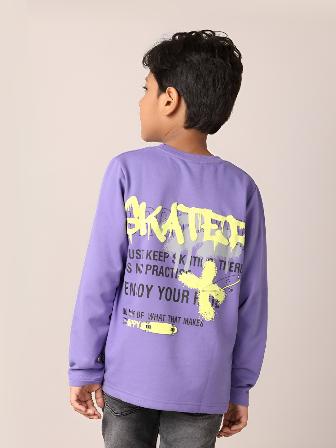 

V-Mart Boys Typography Printed Round Neck Cotton T-shirt, Blue
