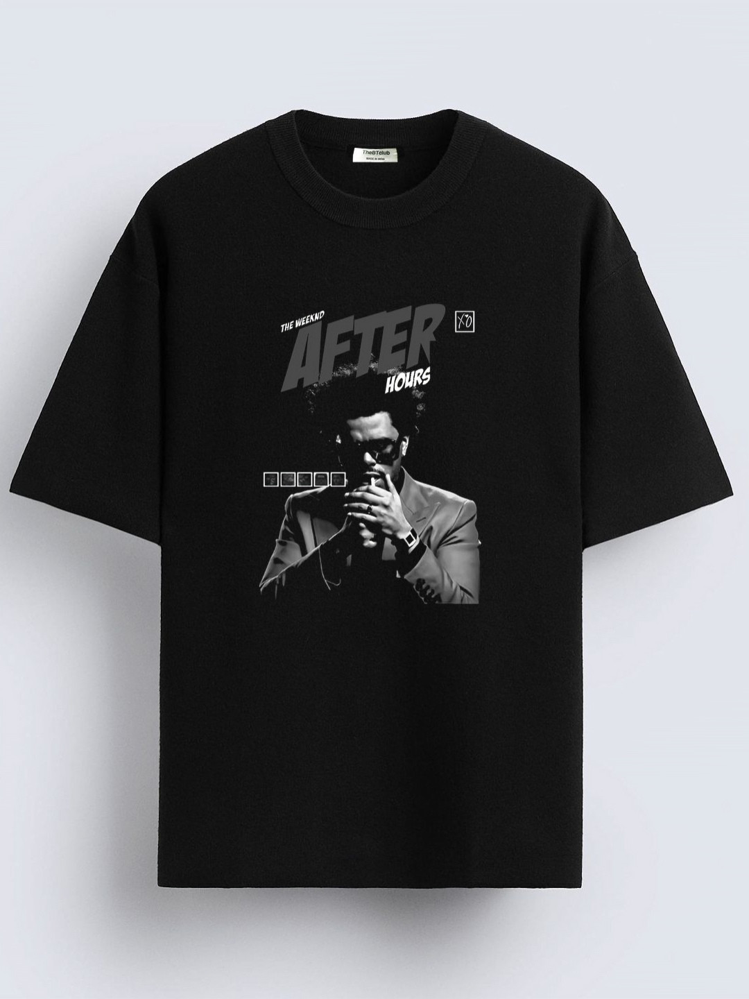 

TheBTclub Men Printed Drop-Shoulder Sleeves Activchill T-shirt, Black