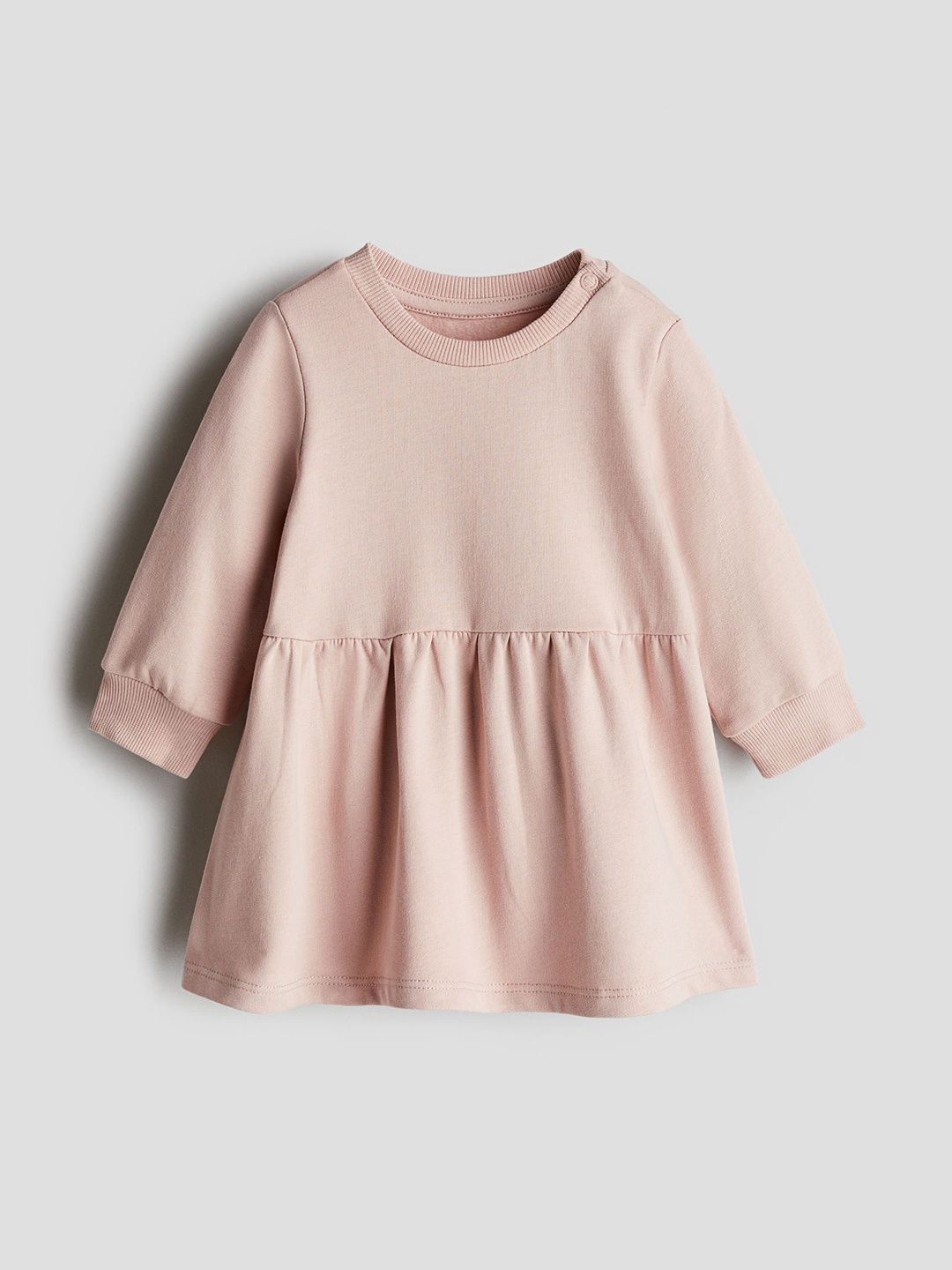 

H&M Infant Girls Cotton Sweatshirt Dress, Pink