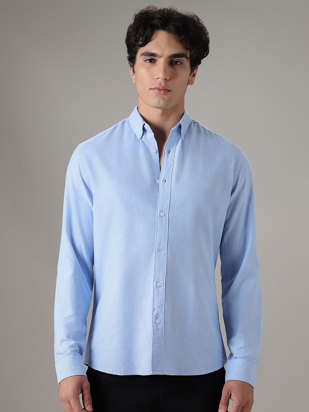 

Banana Club Men Classic Slim Fit Opaque Casual Shirt, Blue
