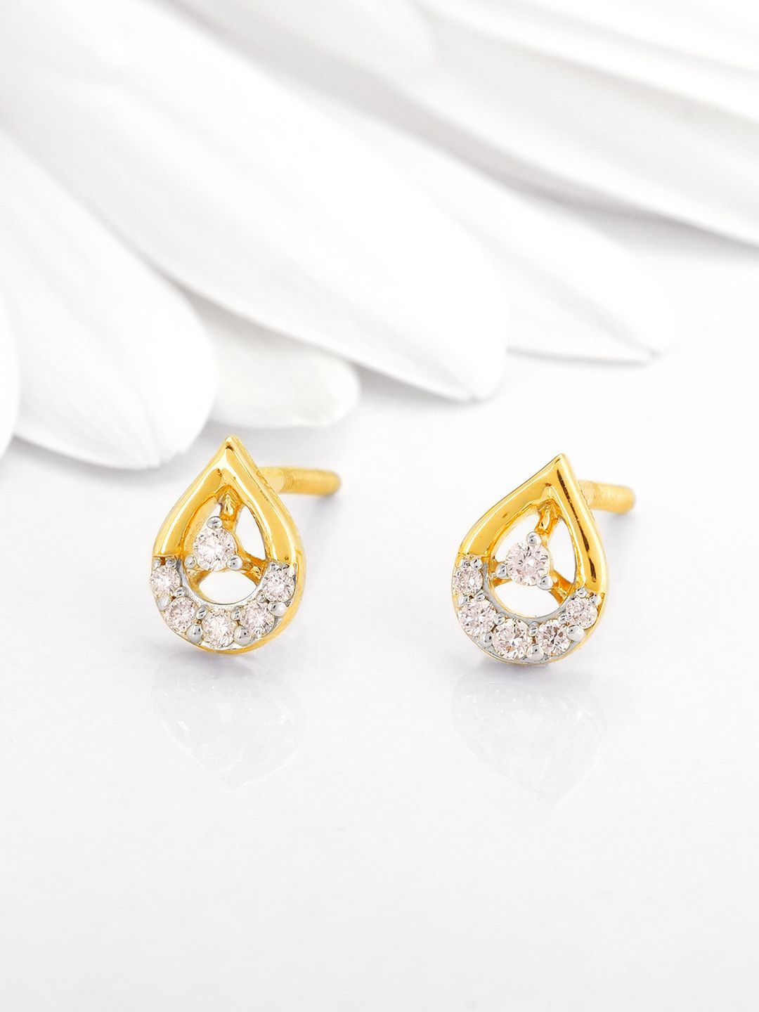 

GIVA 14KT Celestial Rain Diamond Earrings, Gold