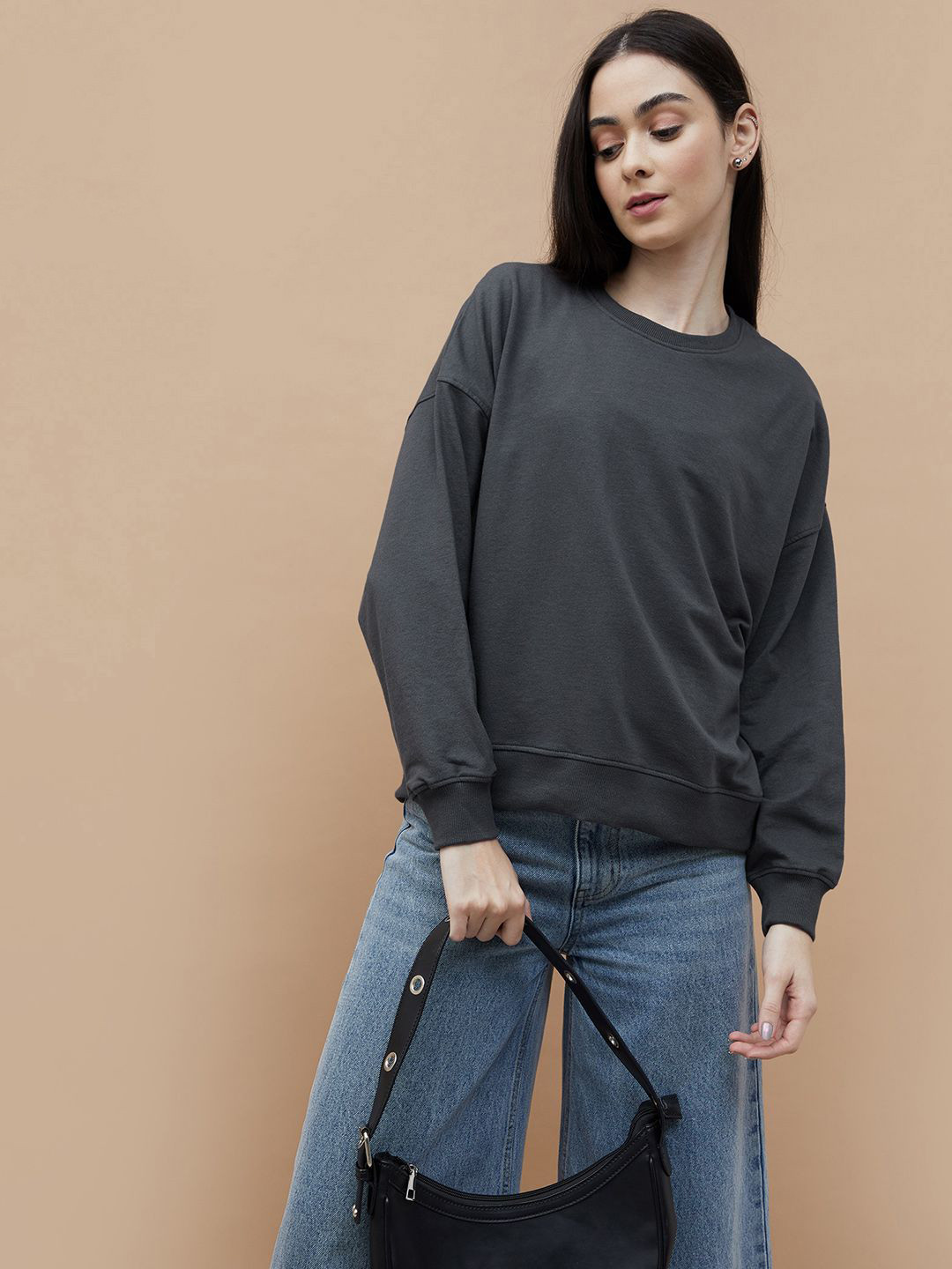 

Ginger by Lifestyle Women Cotton Sweatshirt, Grey