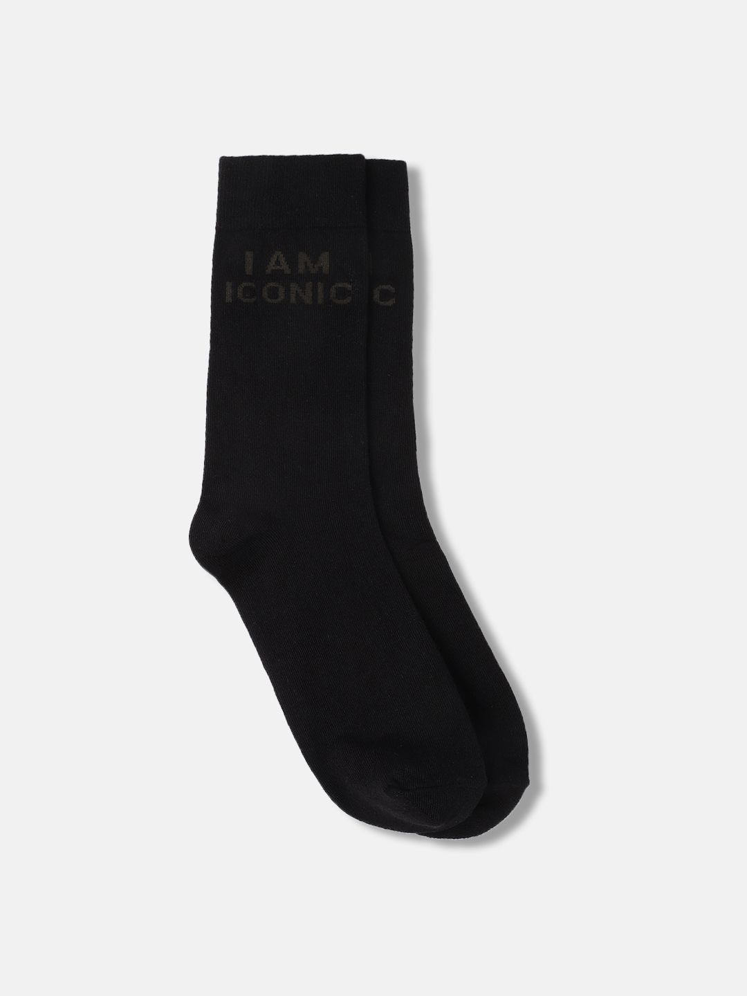 

Iconic Men Calf Length Socks, Black