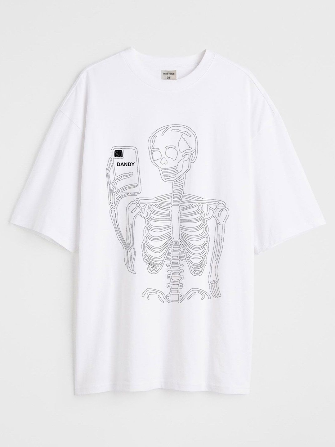 

TheBTclub Men Printed Drop-Shoulder Sleeves Activchill T-shirt, White