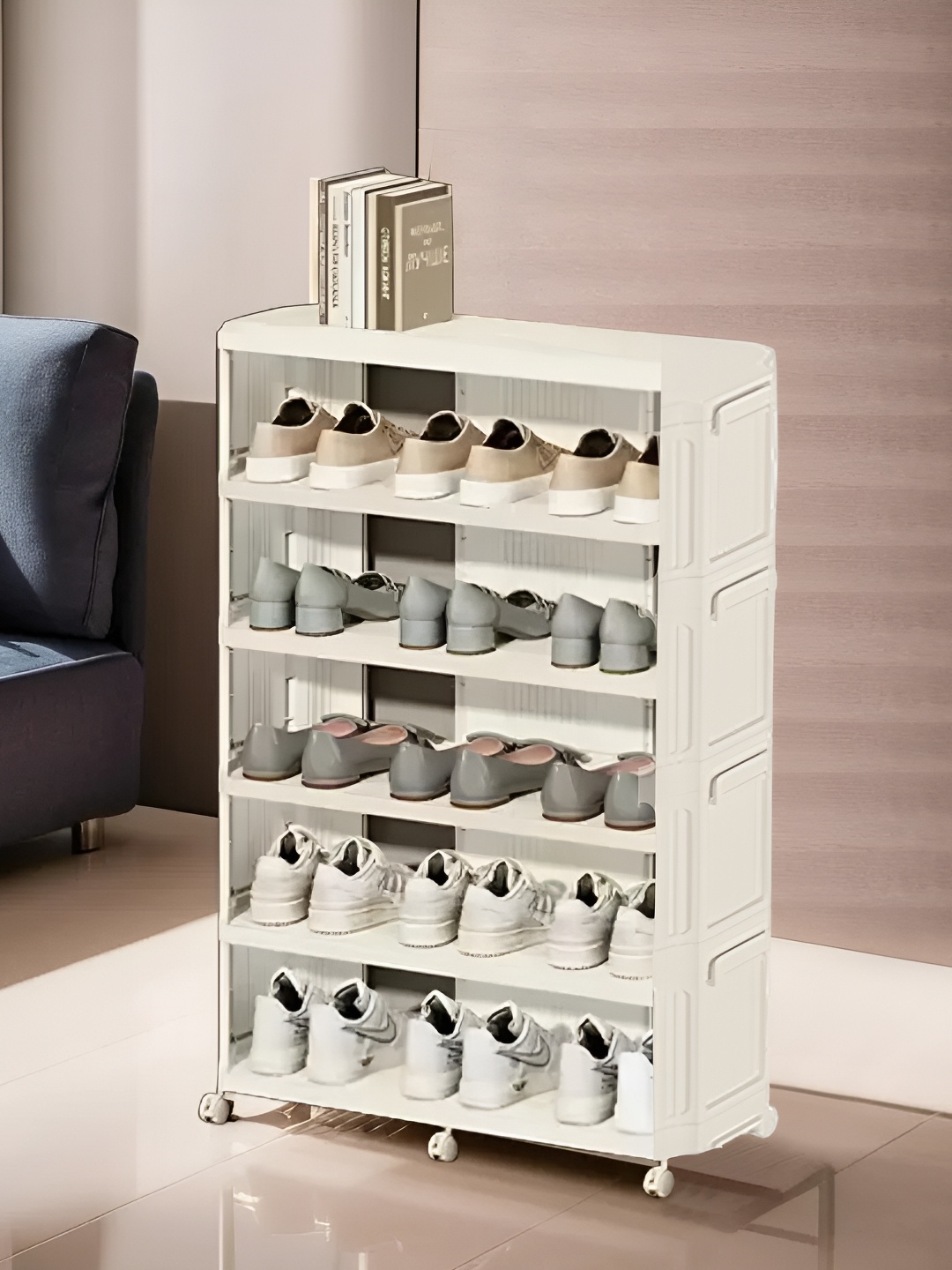 

UMAI White Regular 4 Layer Shoes Organiser Organisers