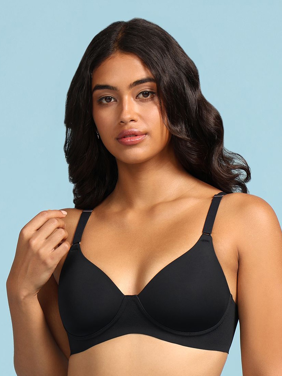 

Blissclub Full Coverage High Support Lightly Padded Bra, Black