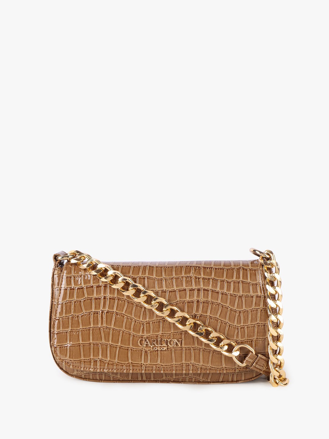 

Carlton London Women Textured Structured Sling Bag, Beige