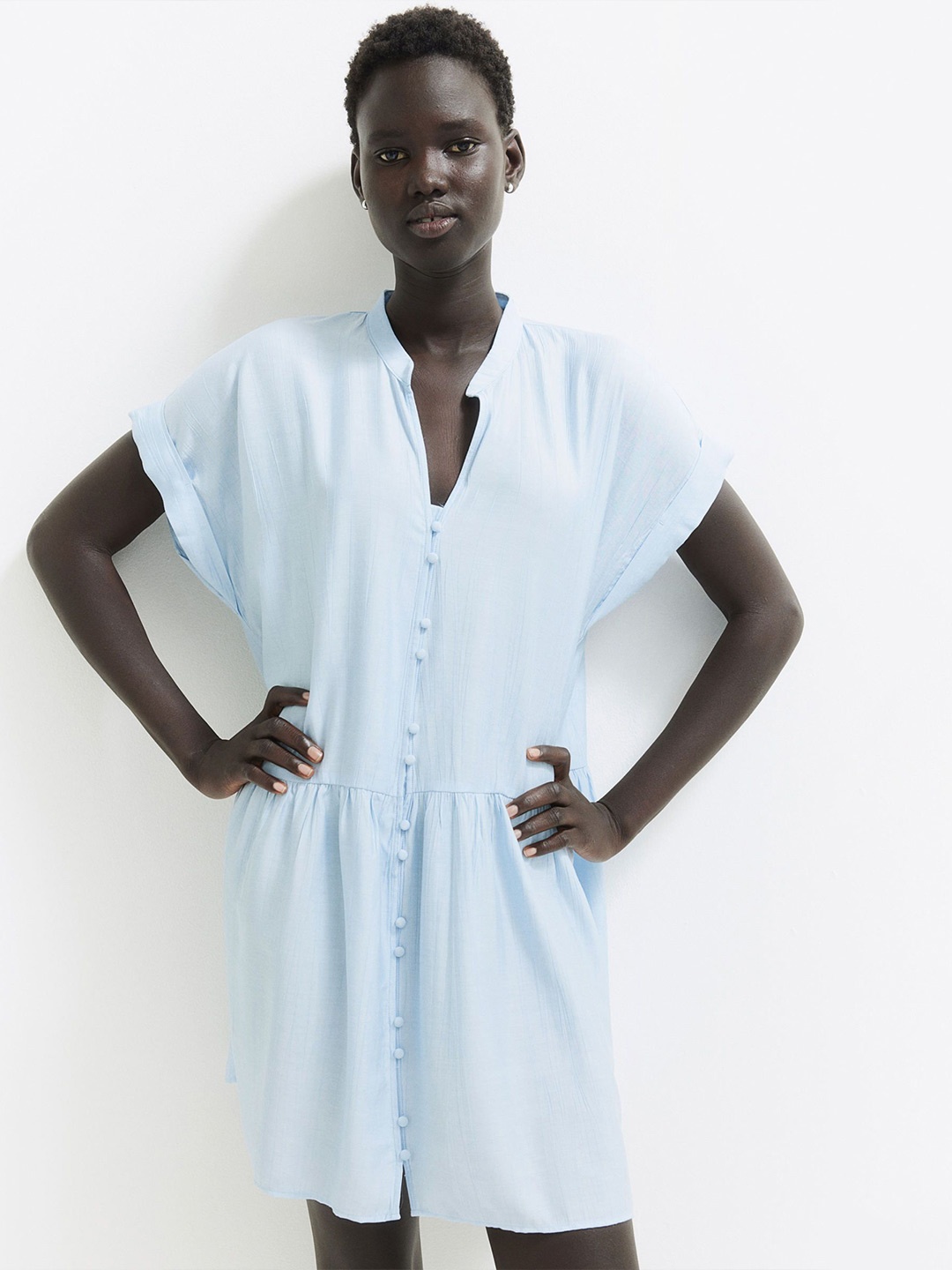 

H&M Women Tunic Dress, Blue
