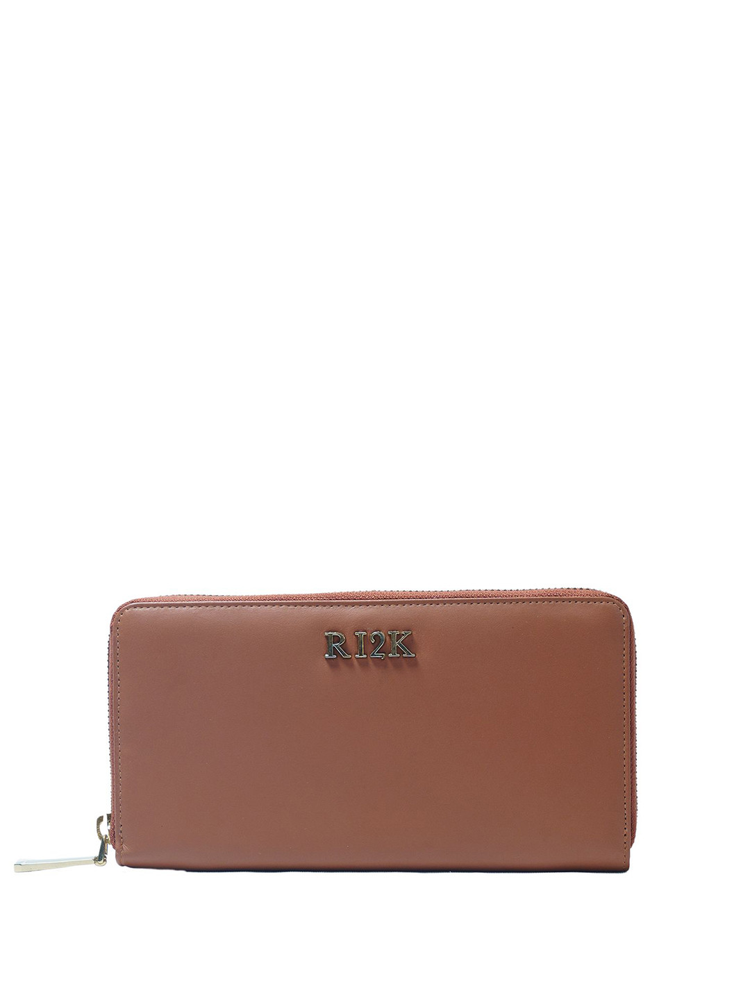 

RI2K LONDON Women Leather Zip Around Wallet, Tan