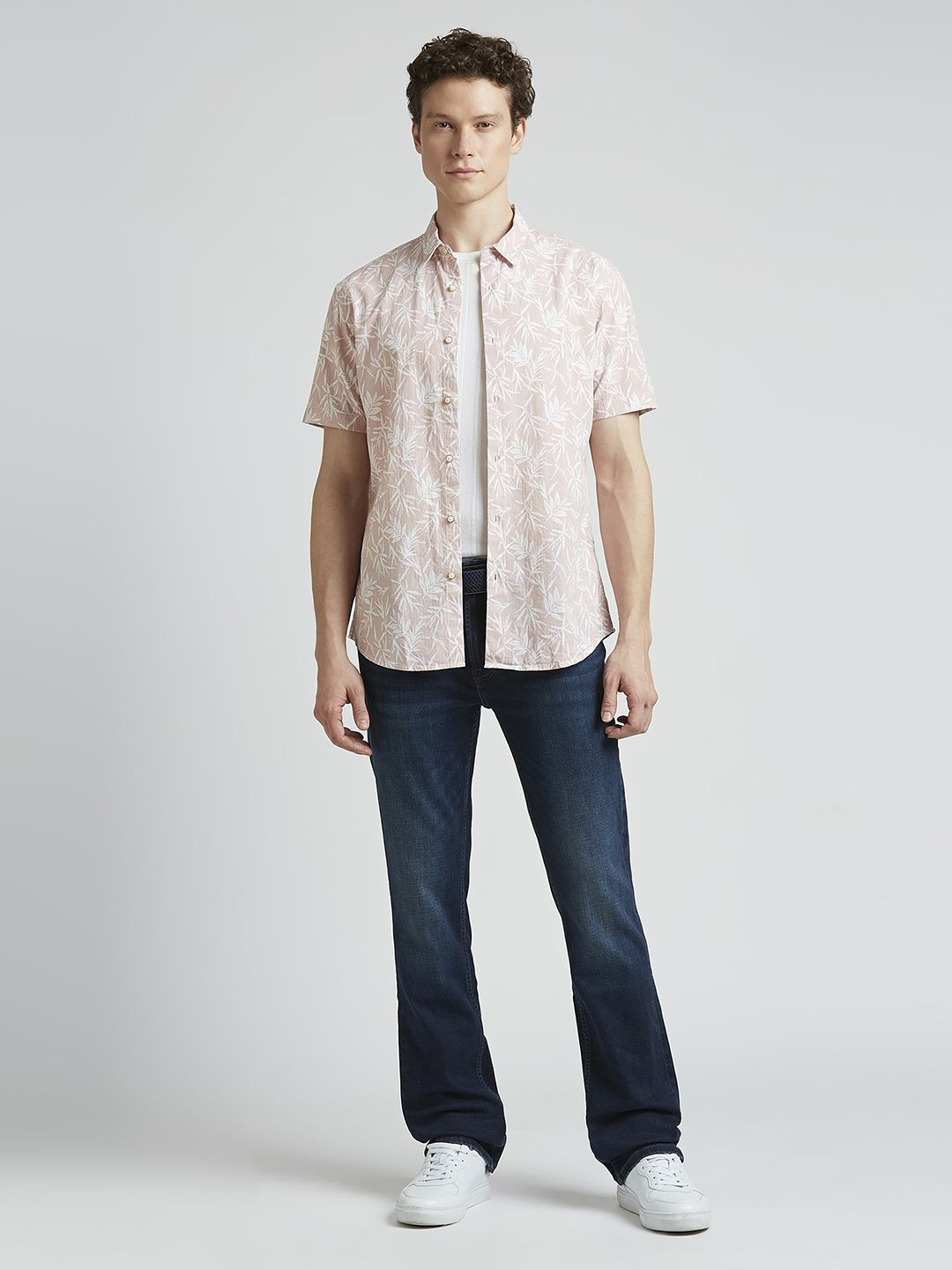 

Pepe Jeans Men Spread Collar Floral Printed Cotton Casual Shirt, Pink