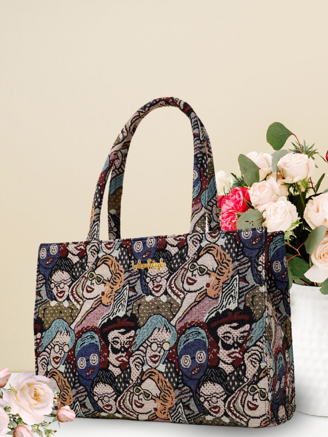 

LIKE STYLE Women Graphic Printed Structured Shoulder Bag, Black
