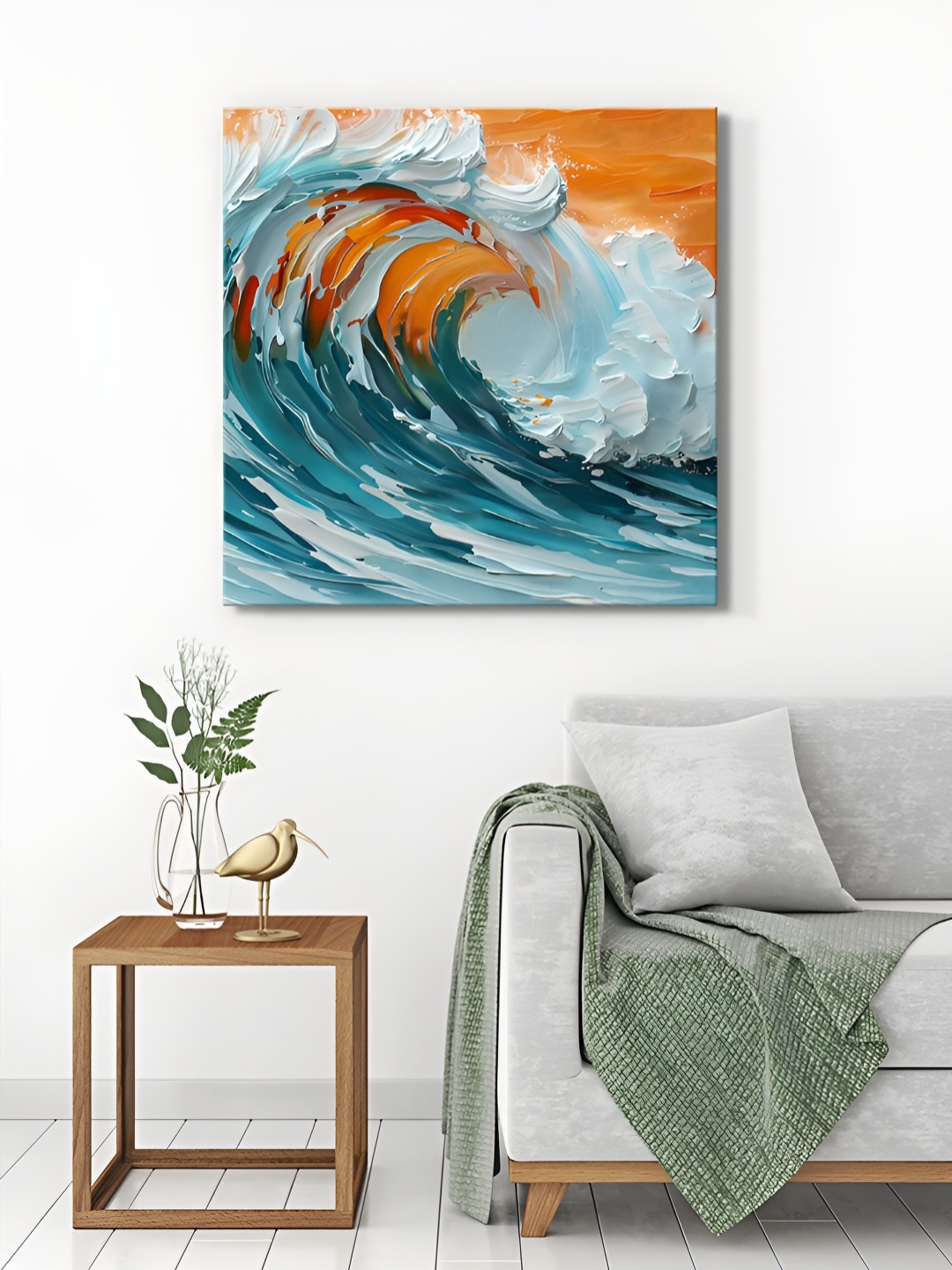 

999Store Blue & White Canvas Wall Art