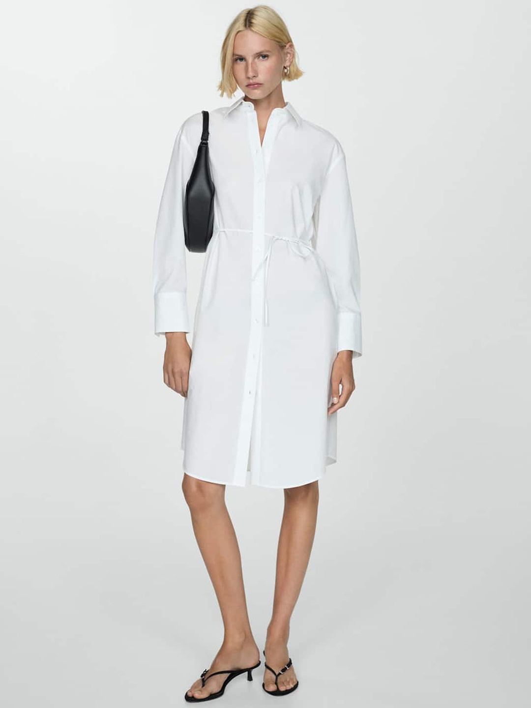 

MANGO Shirt Dress, White