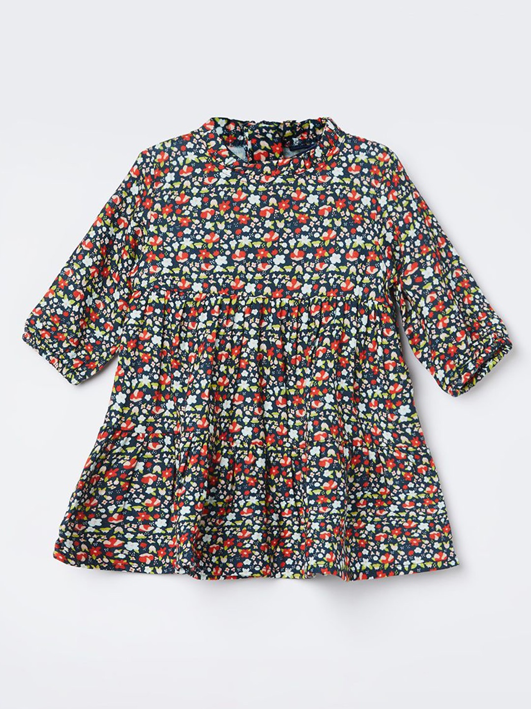 

Juniors by Lifestyle Girls Floral Print Fit & Flare Dress, Black