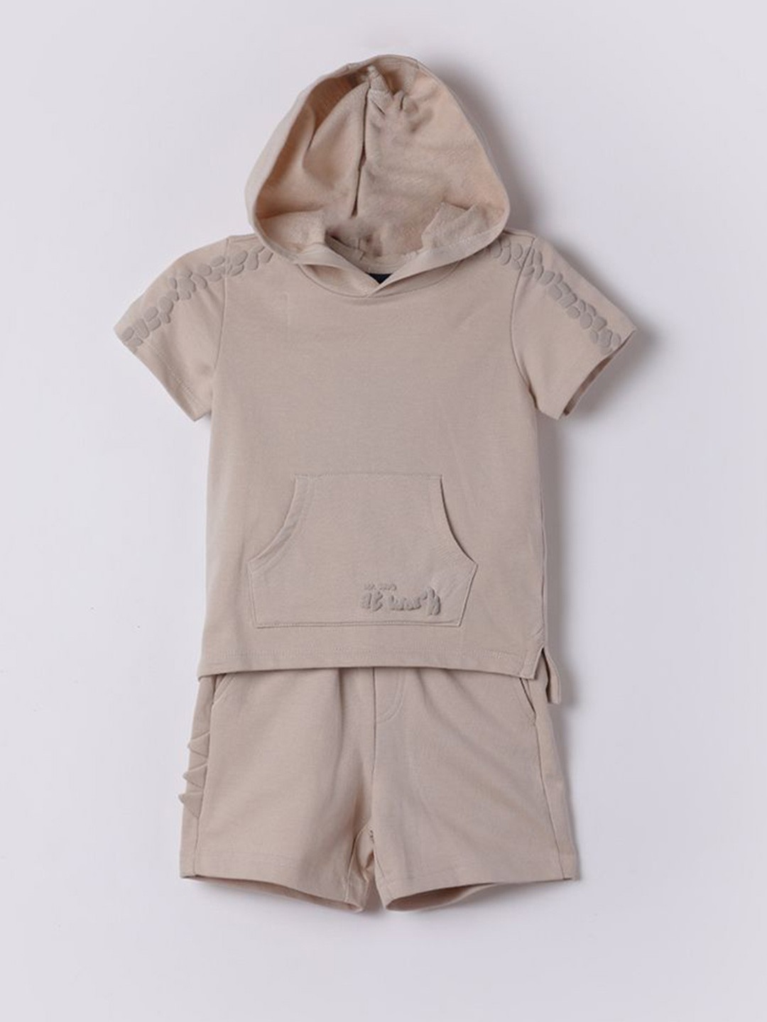 

Juniors by Lifestyle Boys Pure Cotton Sweatshirt with Shorts, Beige