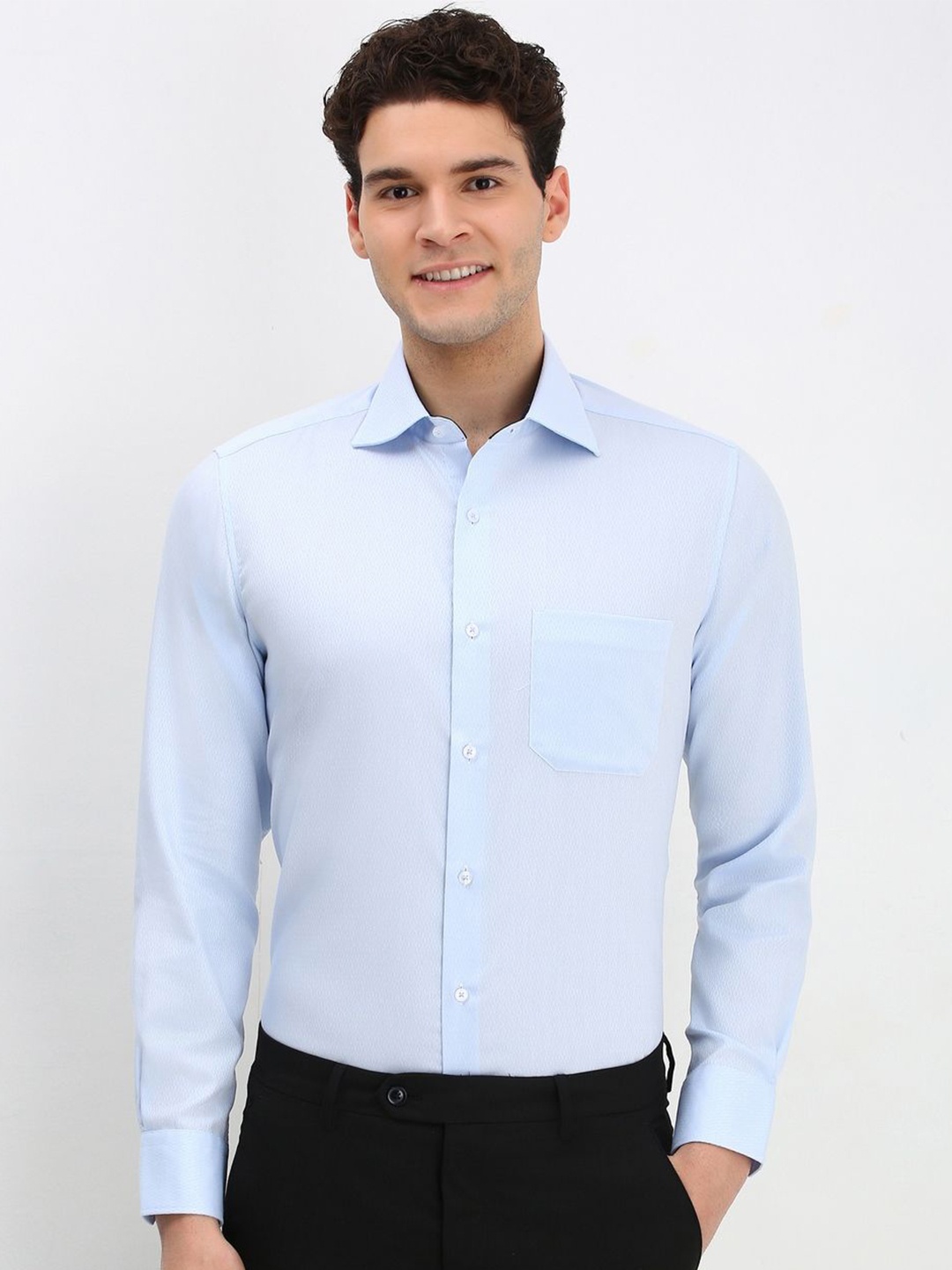 

Allen Solly Sport Men Solid Cotton Formal Shirt, Blue