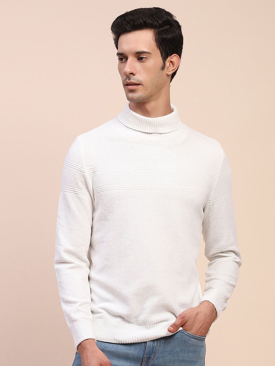 

CAMLA Men Long Sleeves Pullover, White