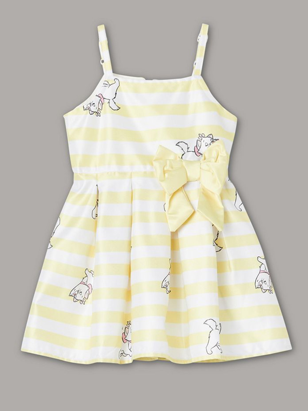 

Juniors by Lifestyle Girls Disney Marie Print Fit & Flare Dress, Yellow