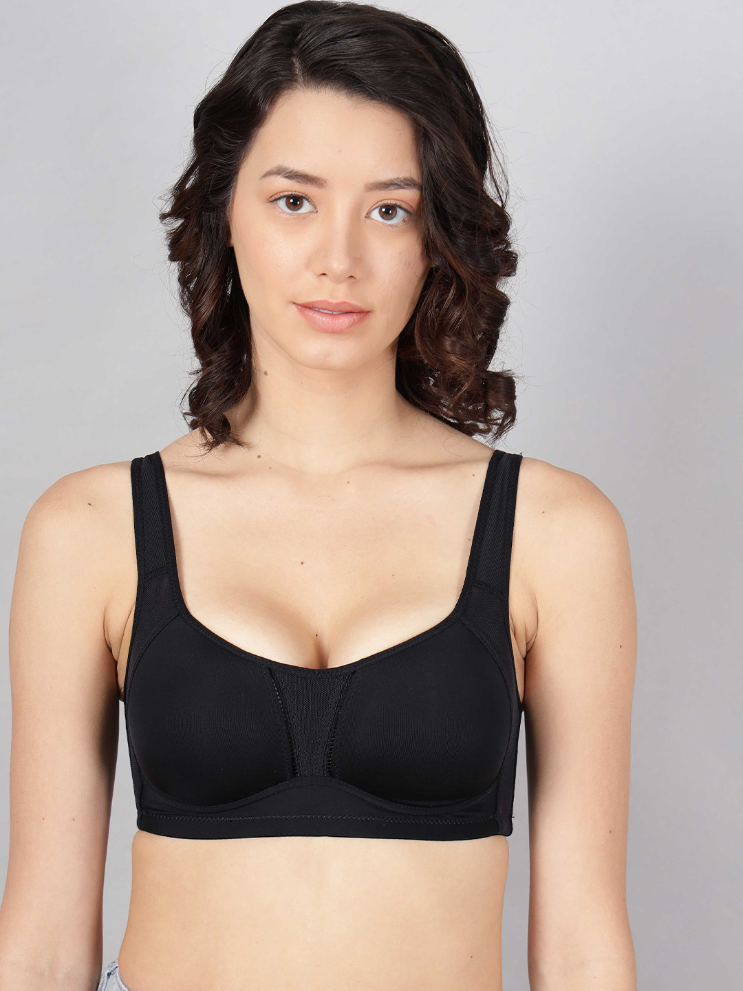 

SHOPPY VILLA Bra Full Coverage Lightly Padded, Black