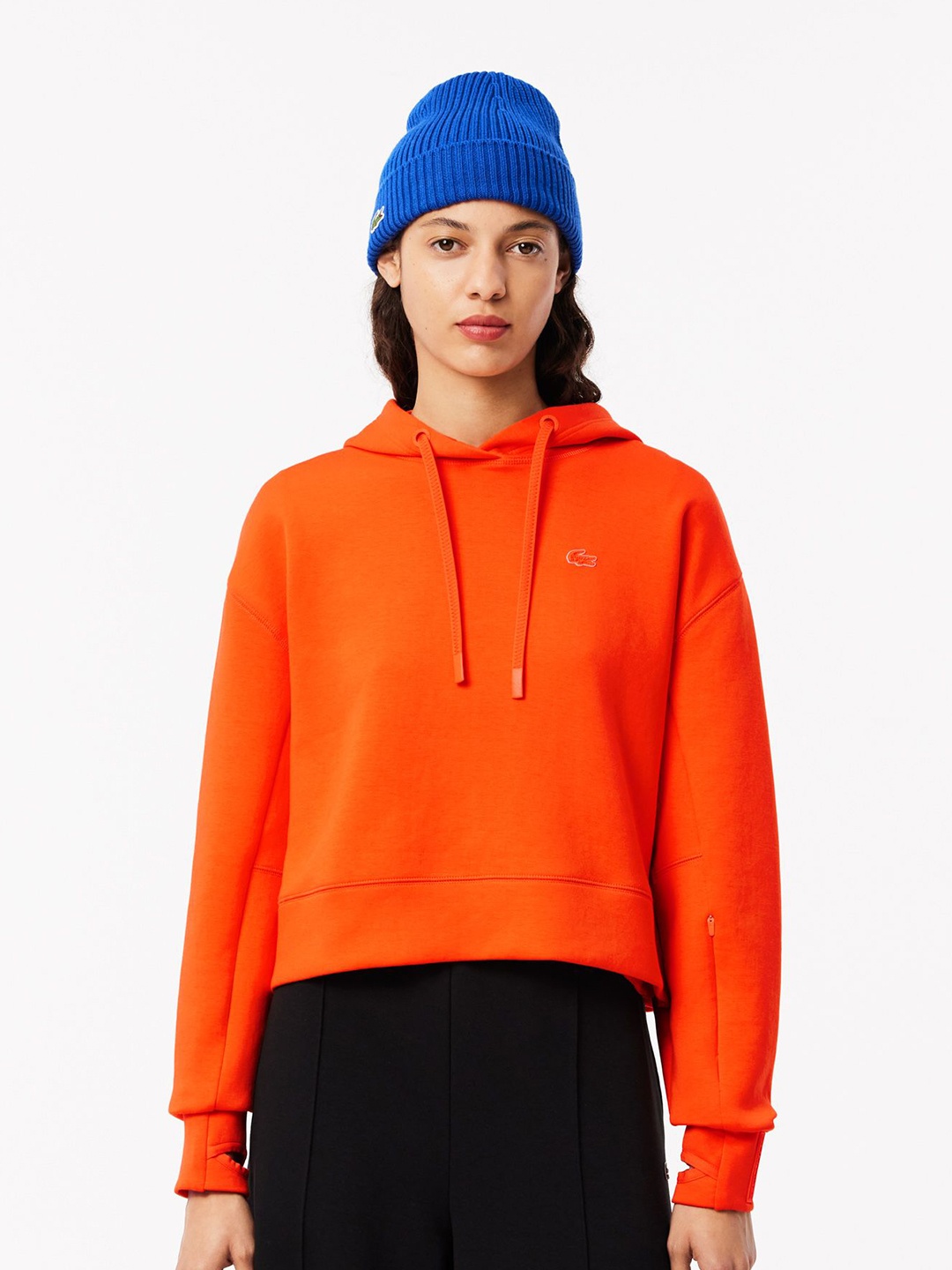 

Lacoste Women Hooded Sweatshirt, Orange