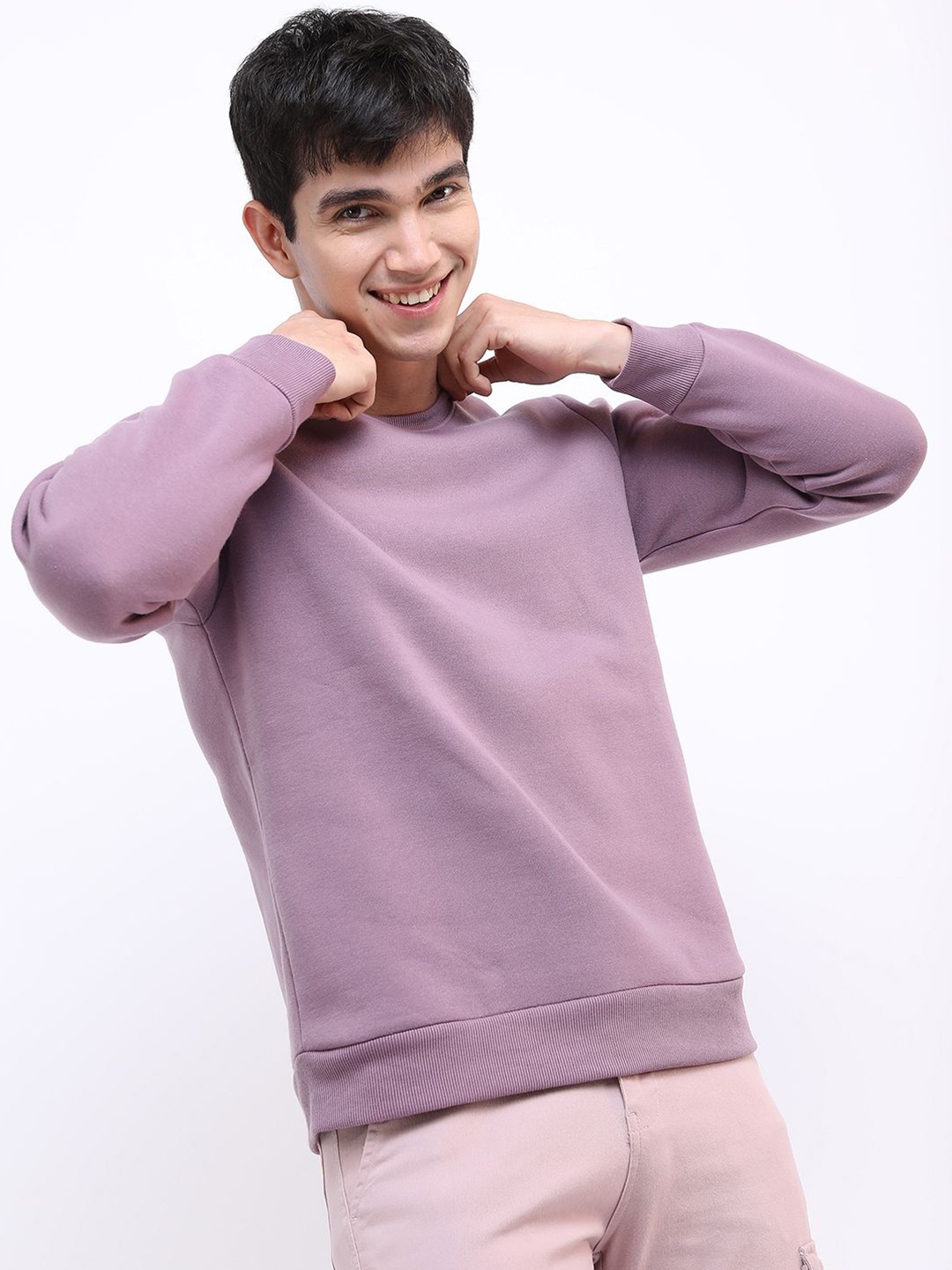 

HIGHLANDER Men Long Sleeves Pullover Sweatshirt, Purple