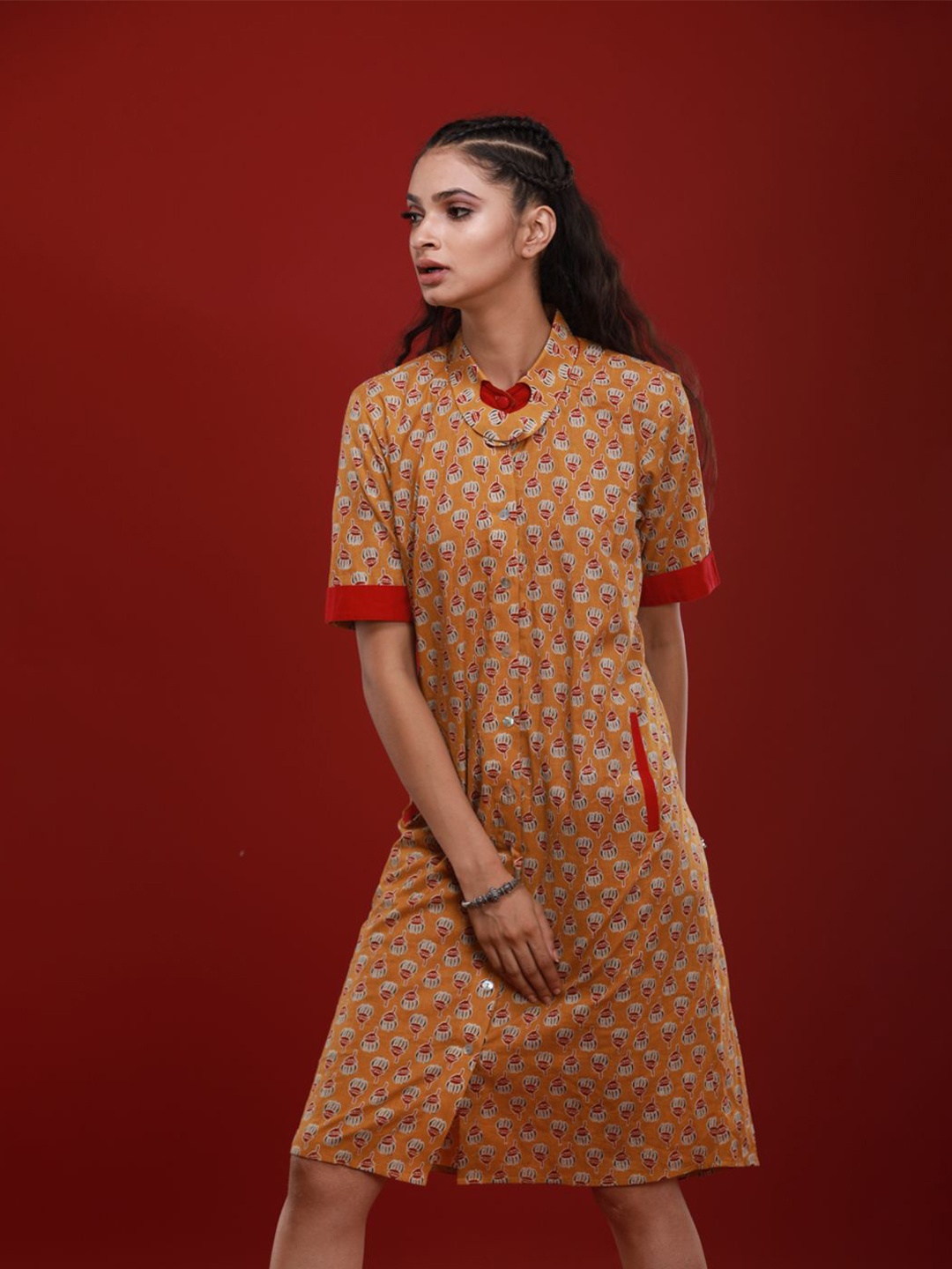 

Aapro Shirt Dress, Mustard