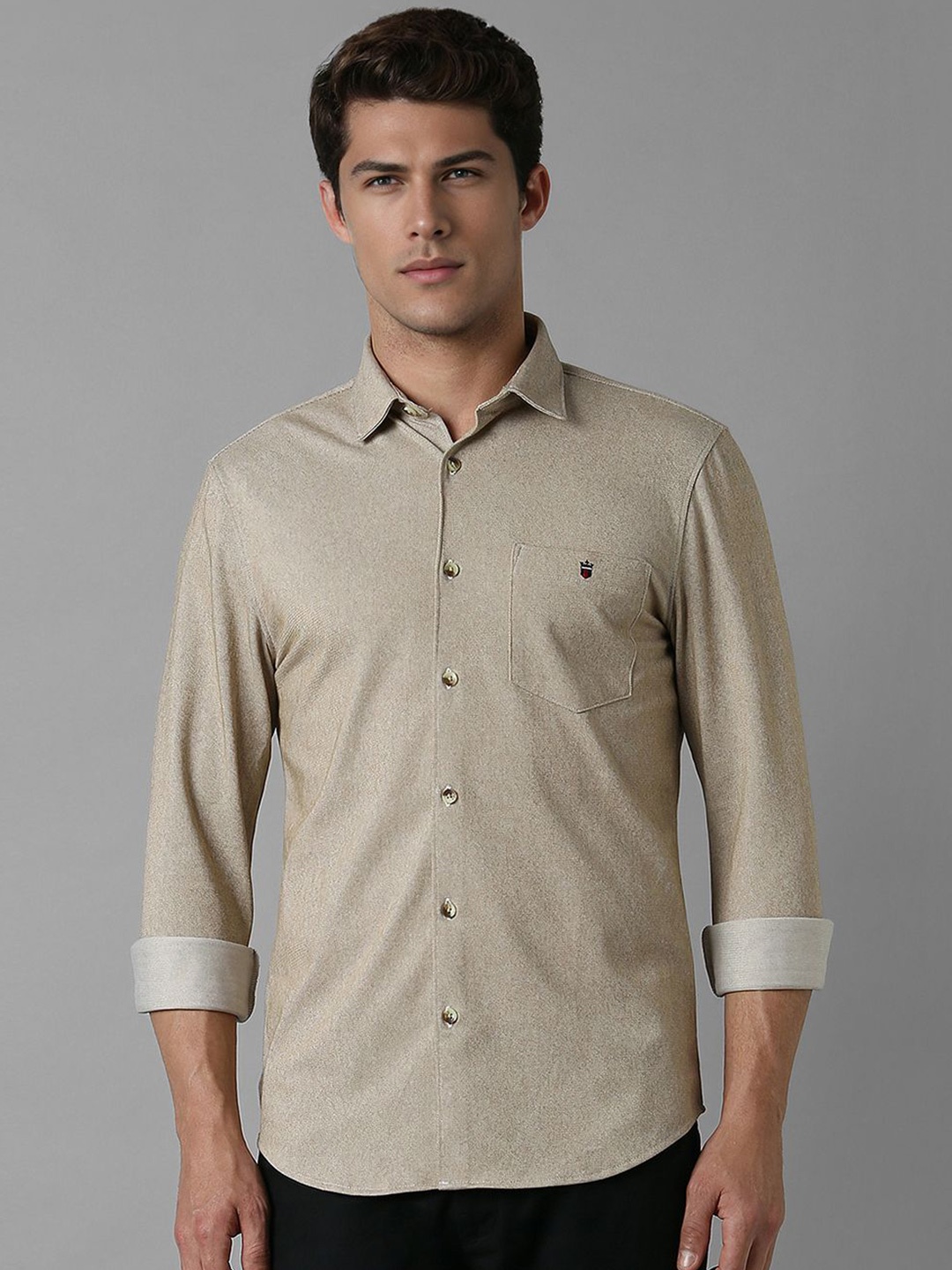 

Louis Philippe Sport Men Smart Casual Shirt, Beige