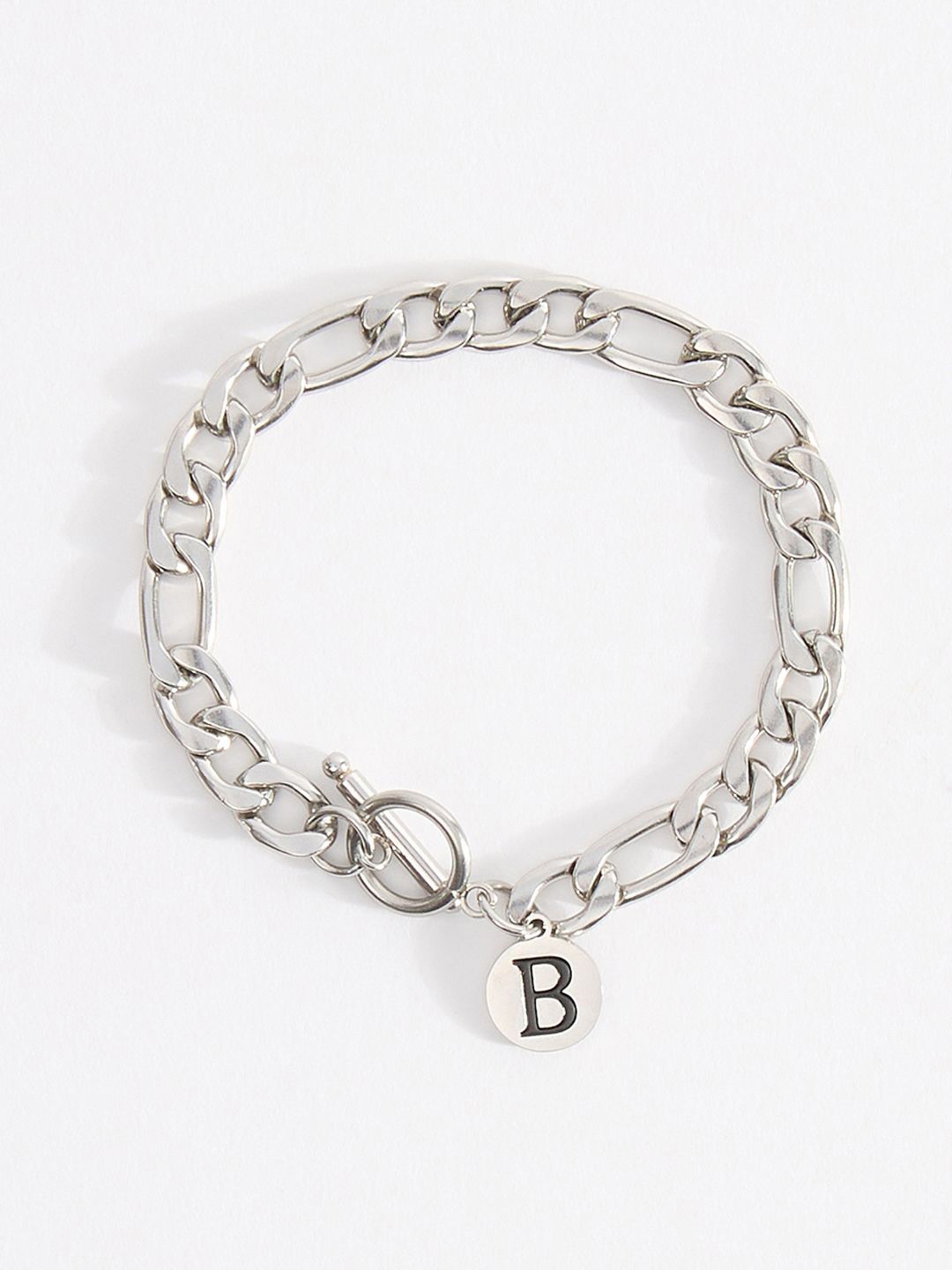 

THE BEAR HOUSE Men Silver-Plated Stainless Steel Link Bracelet