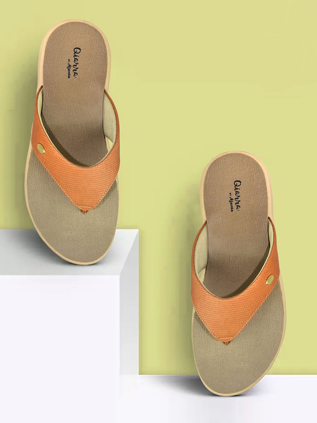 

Ajanta Soft Comfortable Flats, Tan